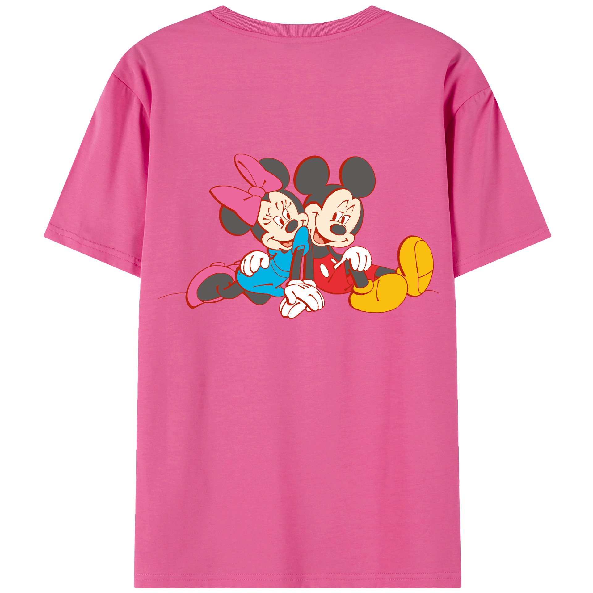 （画像用） ミッキーマウス Mickey Mouse レディース半袖Tシャツ(バックプリント)