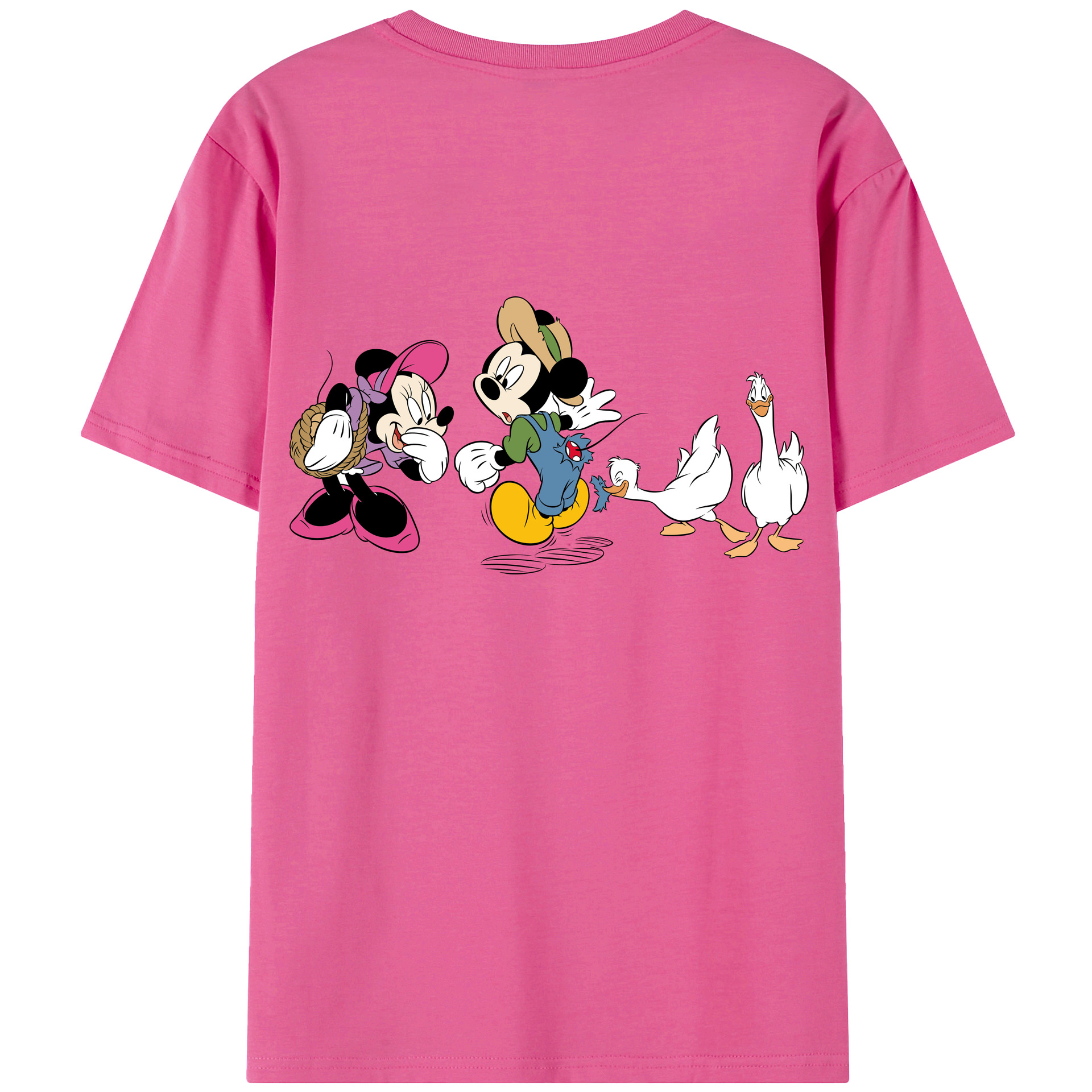 （画像用） ミッキーマウス Mickey Mouse レディース半袖Tシャツ(バックプリント)