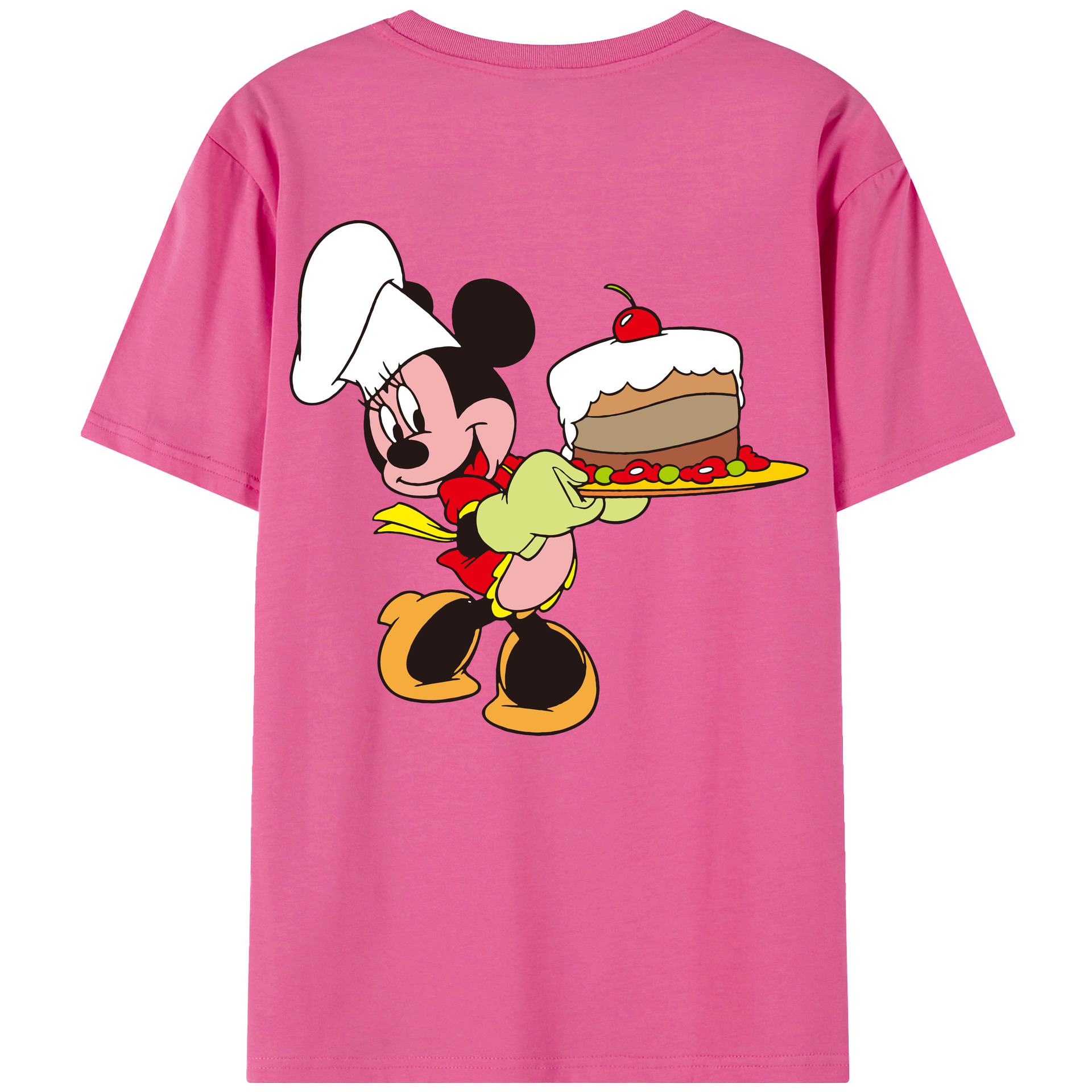 （画像用） ミッキーマウス Mickey Mouse レディース半袖Tシャツ(バックプリント)