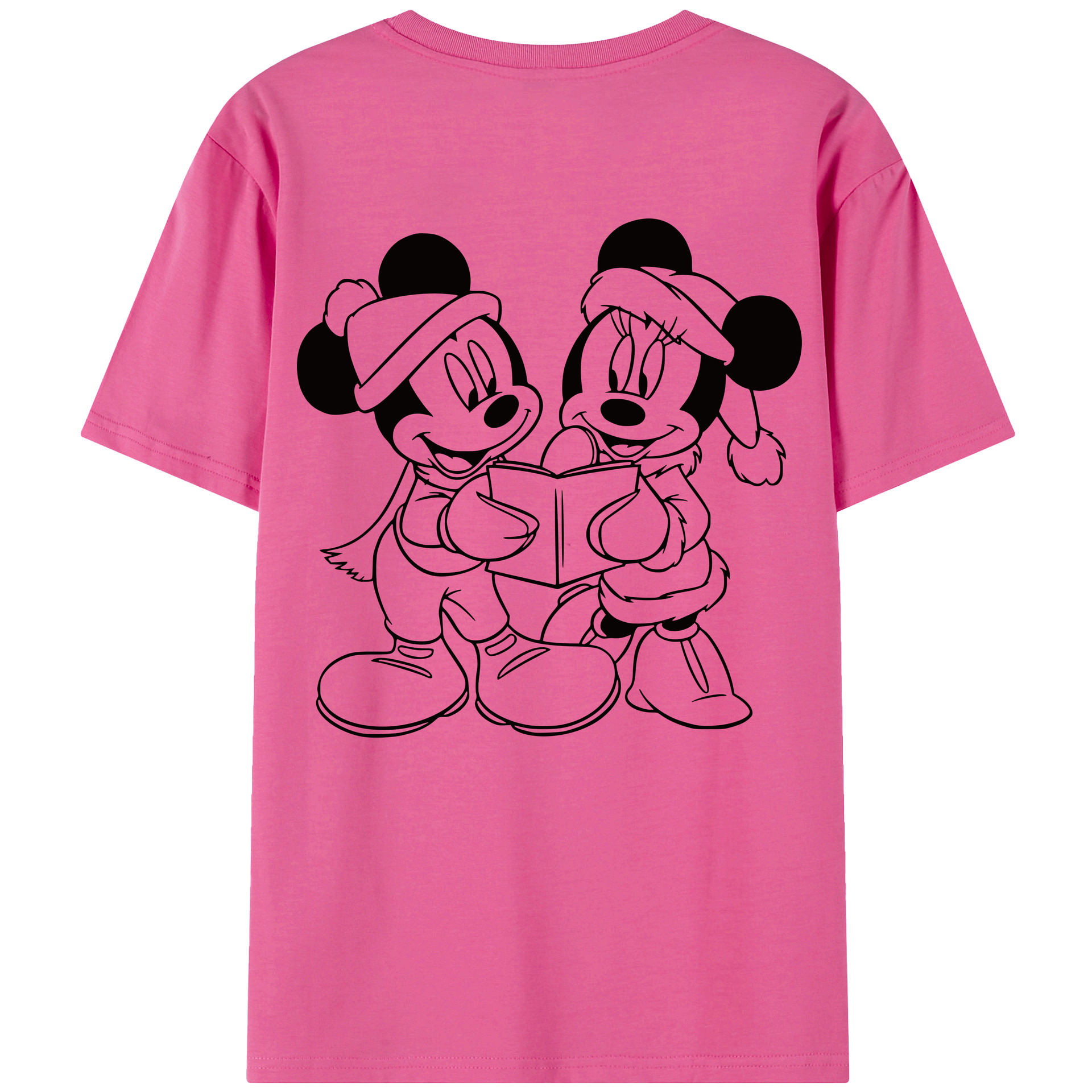 （画像用） ミッキーマウス Mickey Mouse レディース半袖Tシャツ(バックプリント)