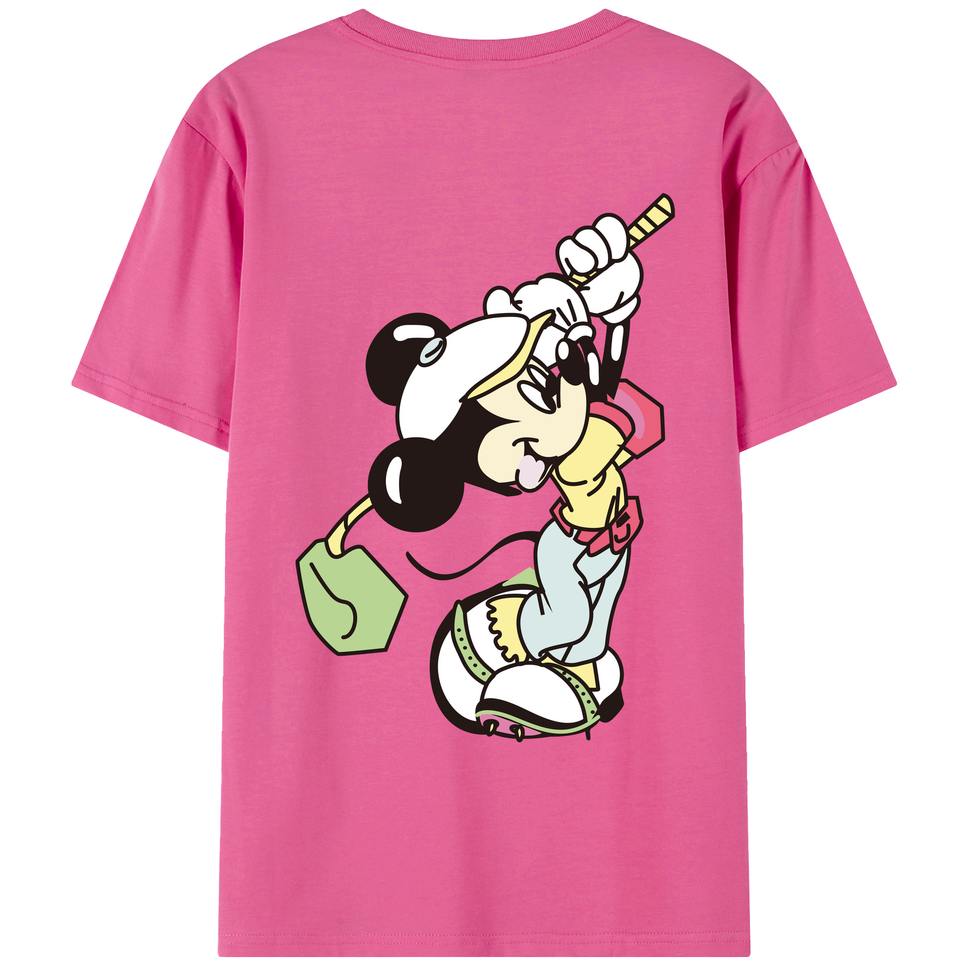 （画像用） ミッキーマウス Mickey Mouse レディース半袖Tシャツ(バックプリント)