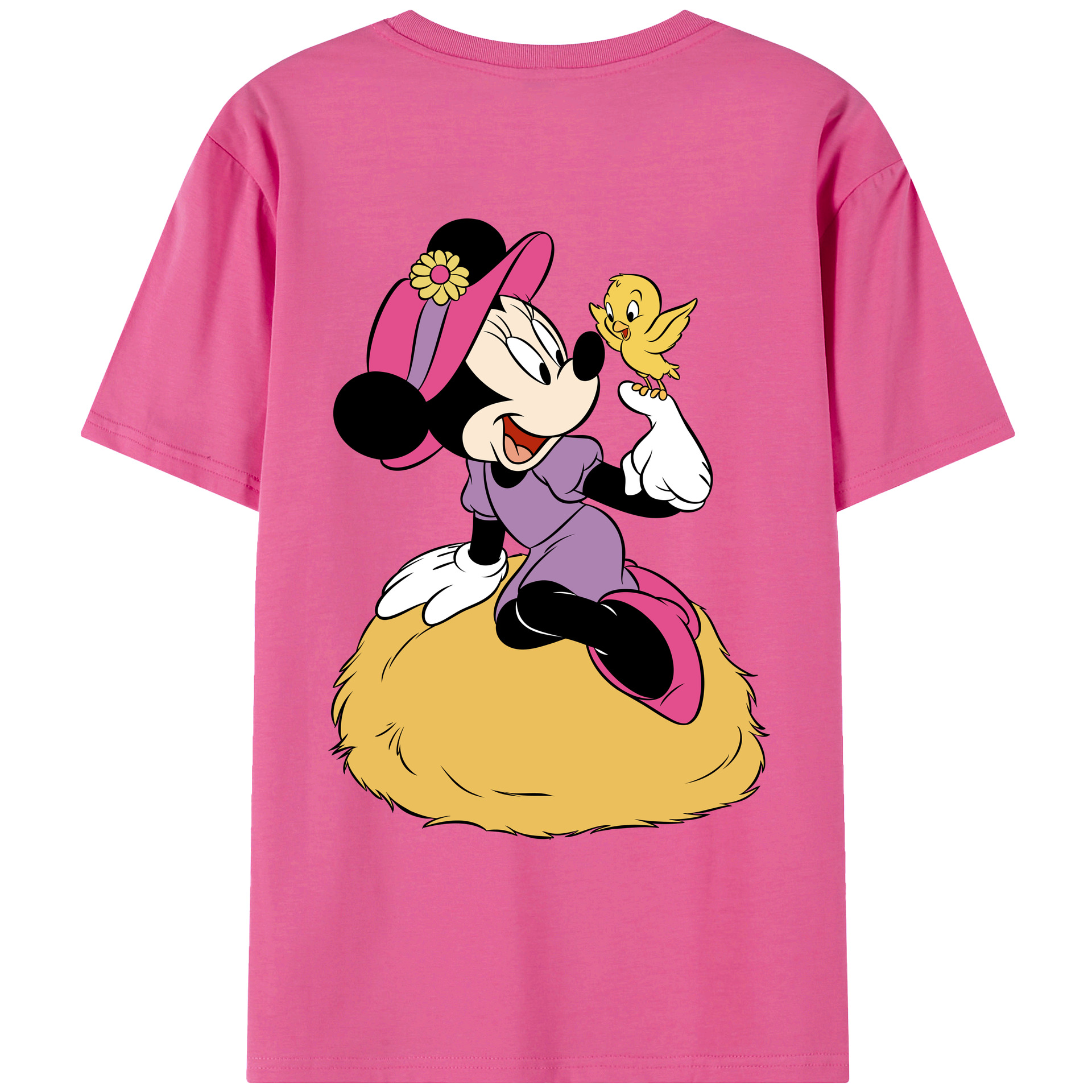 （画像用） ミッキーマウス Mickey Mouse レディース半袖Tシャツ(バックプリント)