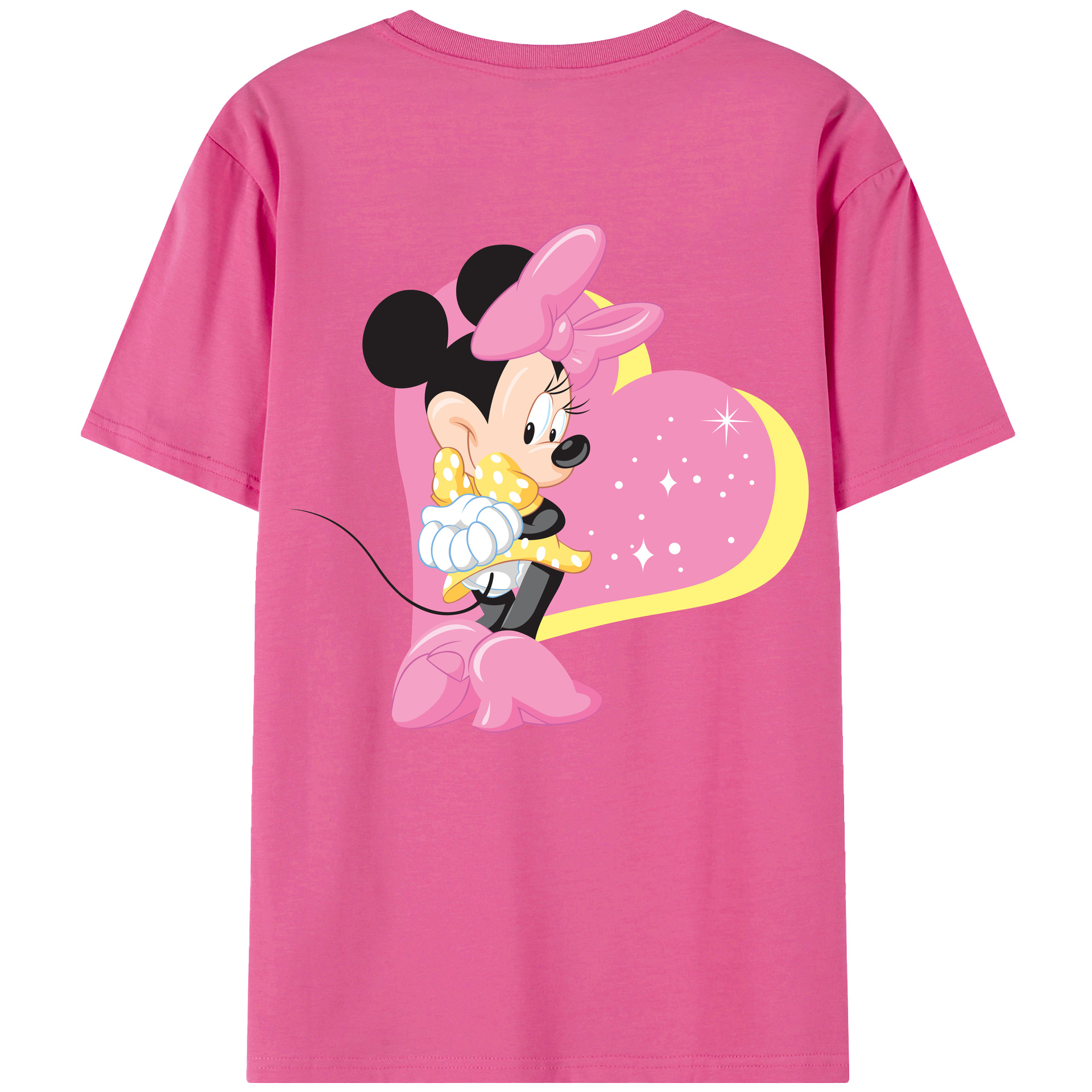 （画像用） ミッキーマウス Mickey Mouse レディース半袖Tシャツ(バックプリント)