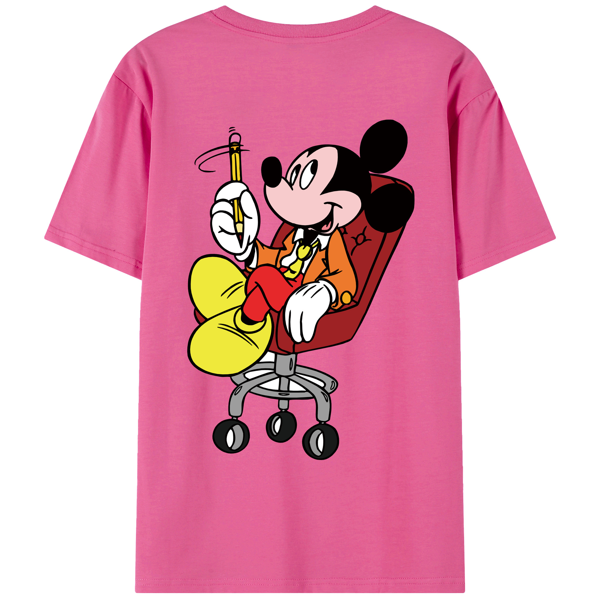 （画像用） ミッキーマウス Mickey Mouse レディース半袖Tシャツ(バックプリント)