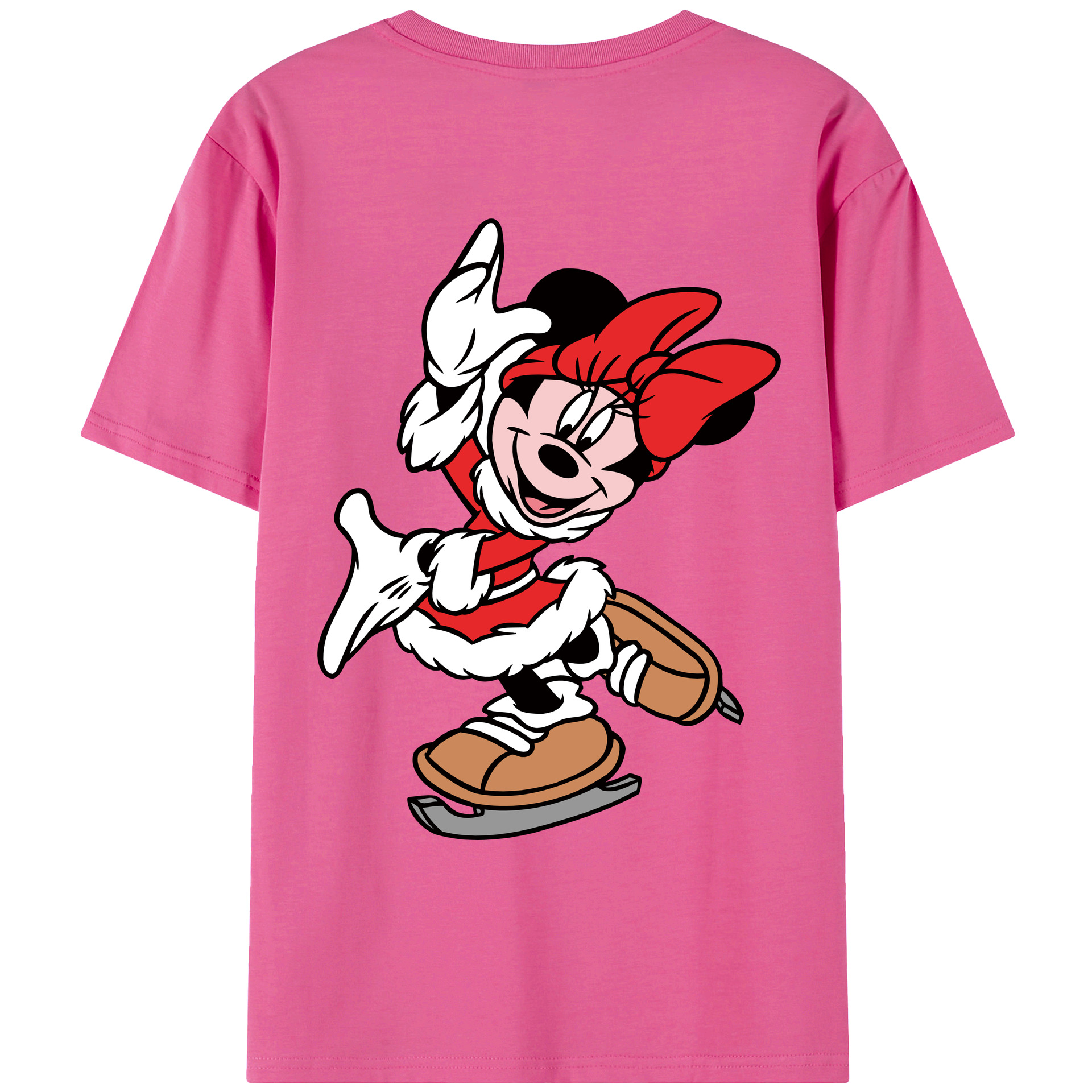 （画像用） ミッキーマウス Mickey Mouse レディース半袖Tシャツ(バックプリント)