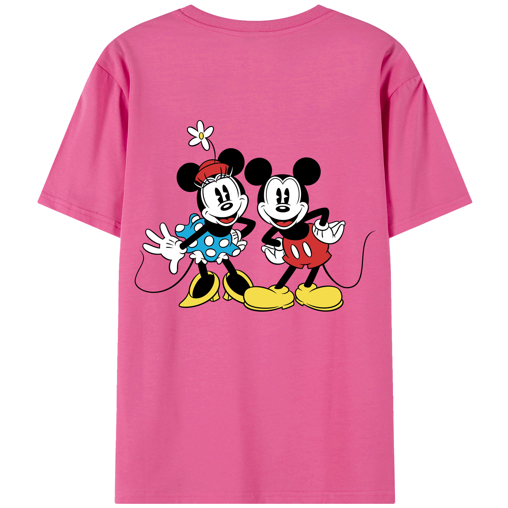 （画像用） ミッキーマウス Mickey Mouse レディース半袖Tシャツ(バックプリント)
