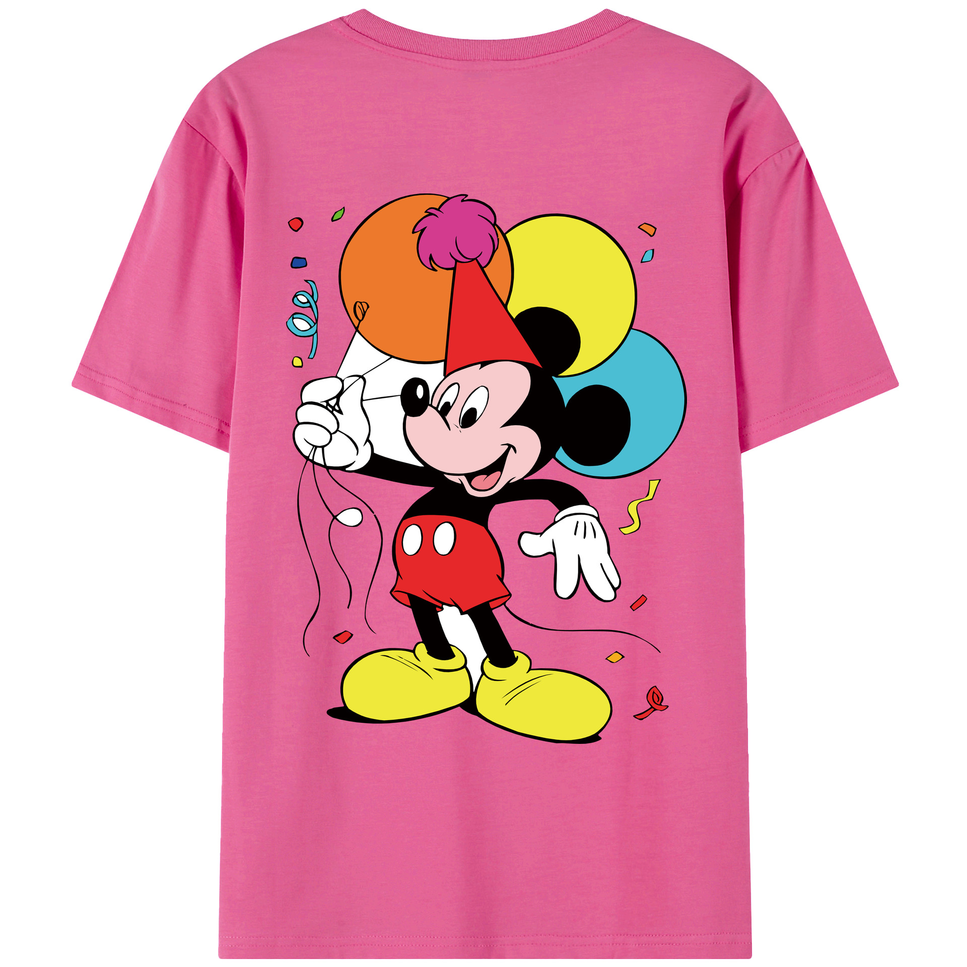 （画像用） ミッキーマウス Mickey Mouse レディース半袖Tシャツ(バックプリント)