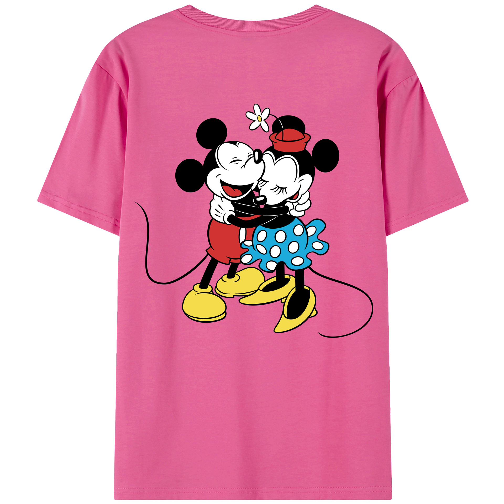 （画像用） ミッキーマウス Mickey Mouse レディース半袖Tシャツ(バックプリント)