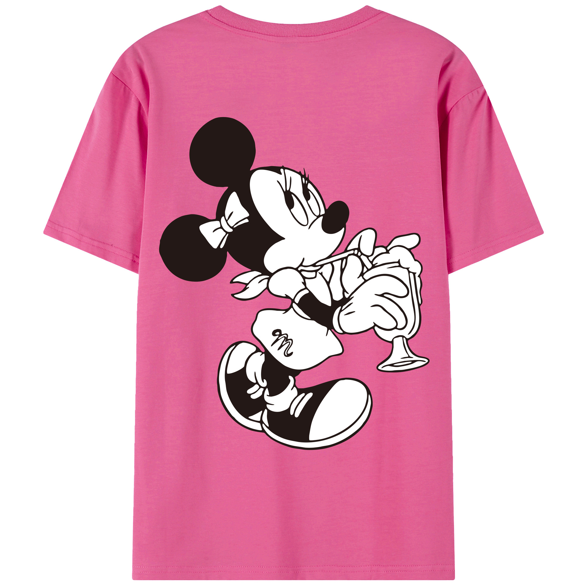（画像用） ミッキーマウス Mickey Mouse レディース半袖Tシャツ(バックプリント)