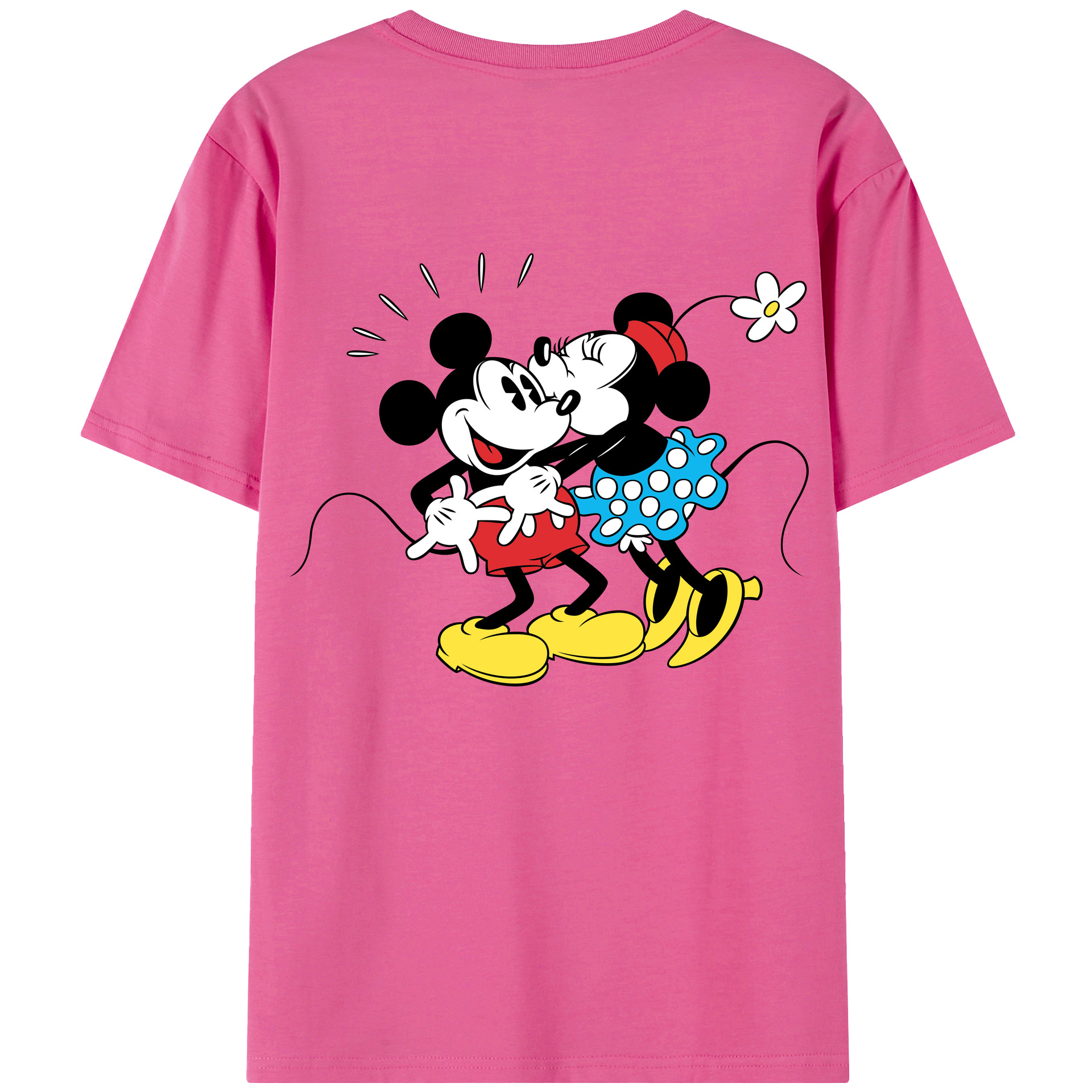 （画像用） ミッキーマウス Mickey Mouse レディース半袖Tシャツ(バックプリント)