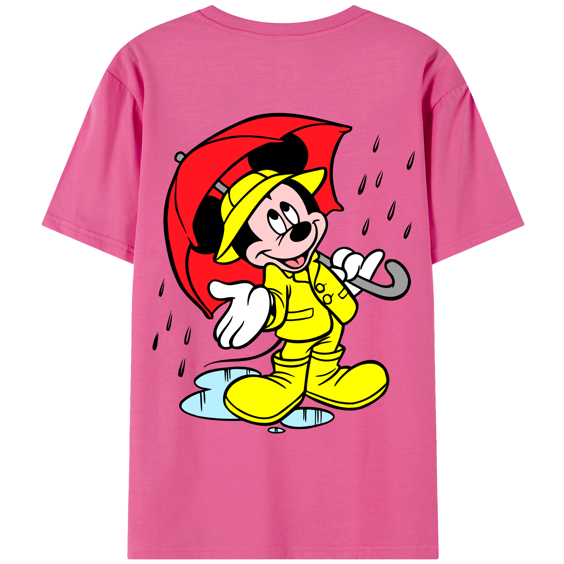 （画像用） ミッキーマウス Mickey Mouse レディース半袖Tシャツ(バックプリント)
