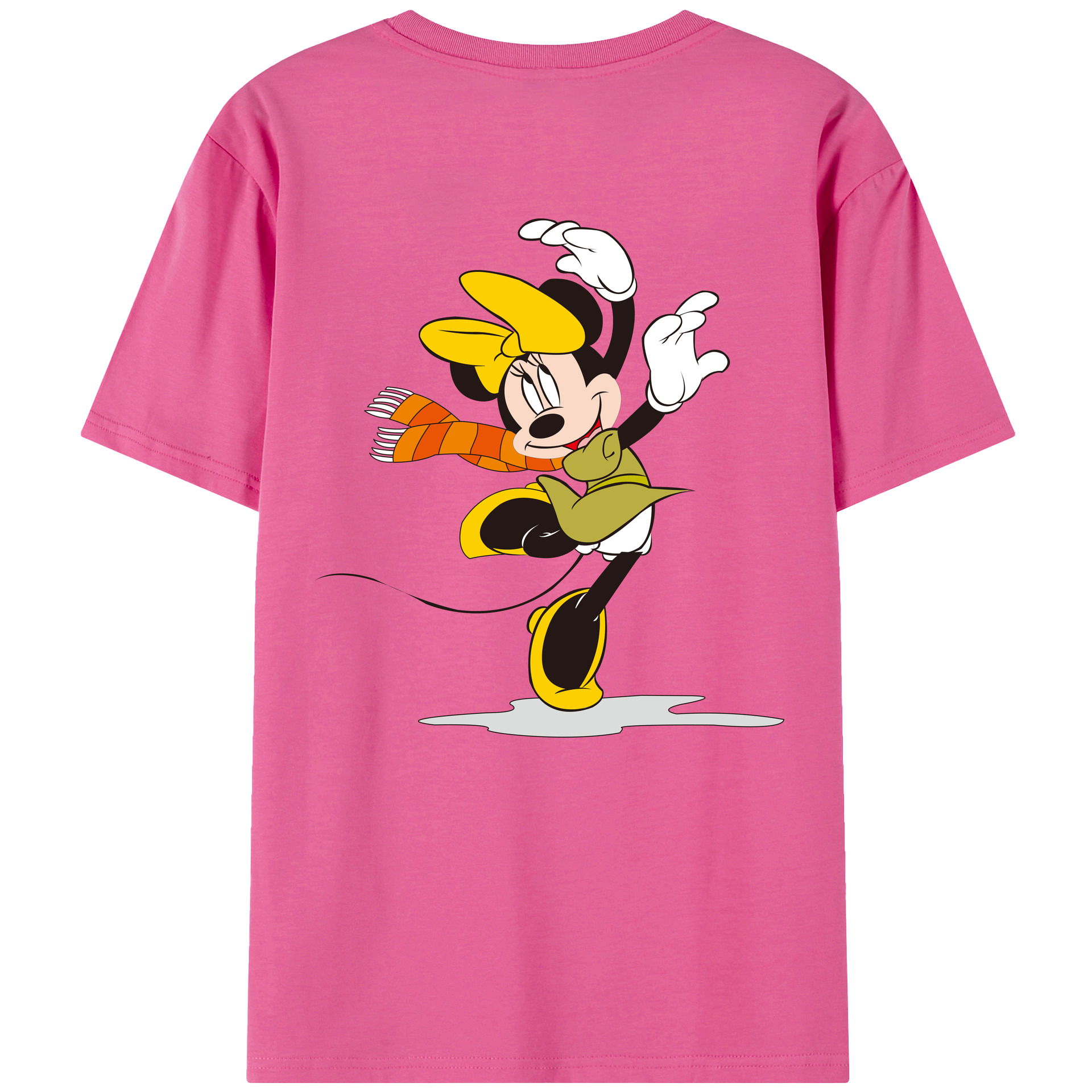 （画像用） ミッキーマウス Mickey Mouse レディース半袖Tシャツ(バックプリント)
