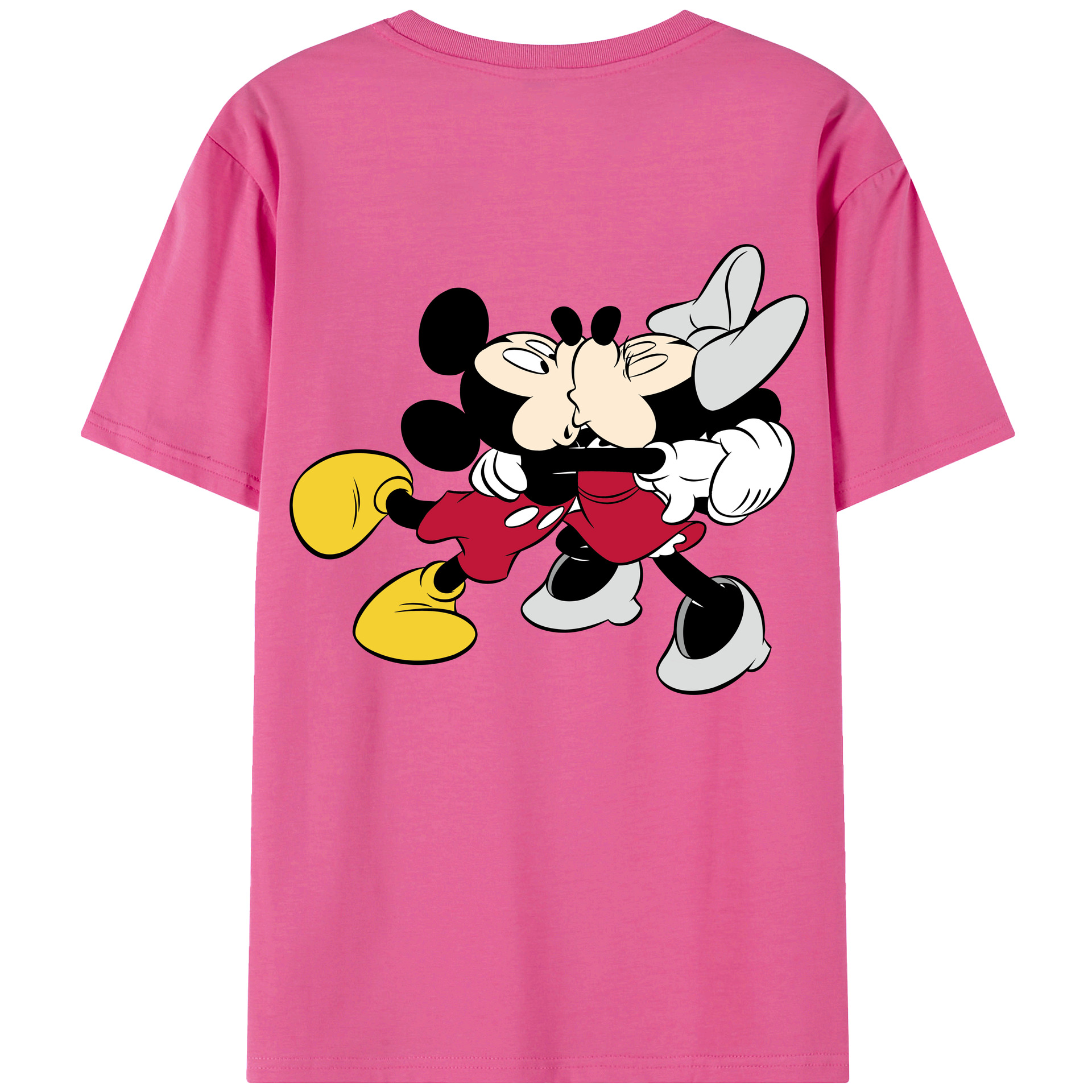 （画像用） ミッキーマウス Mickey Mouse レディース半袖Tシャツ(バックプリント)