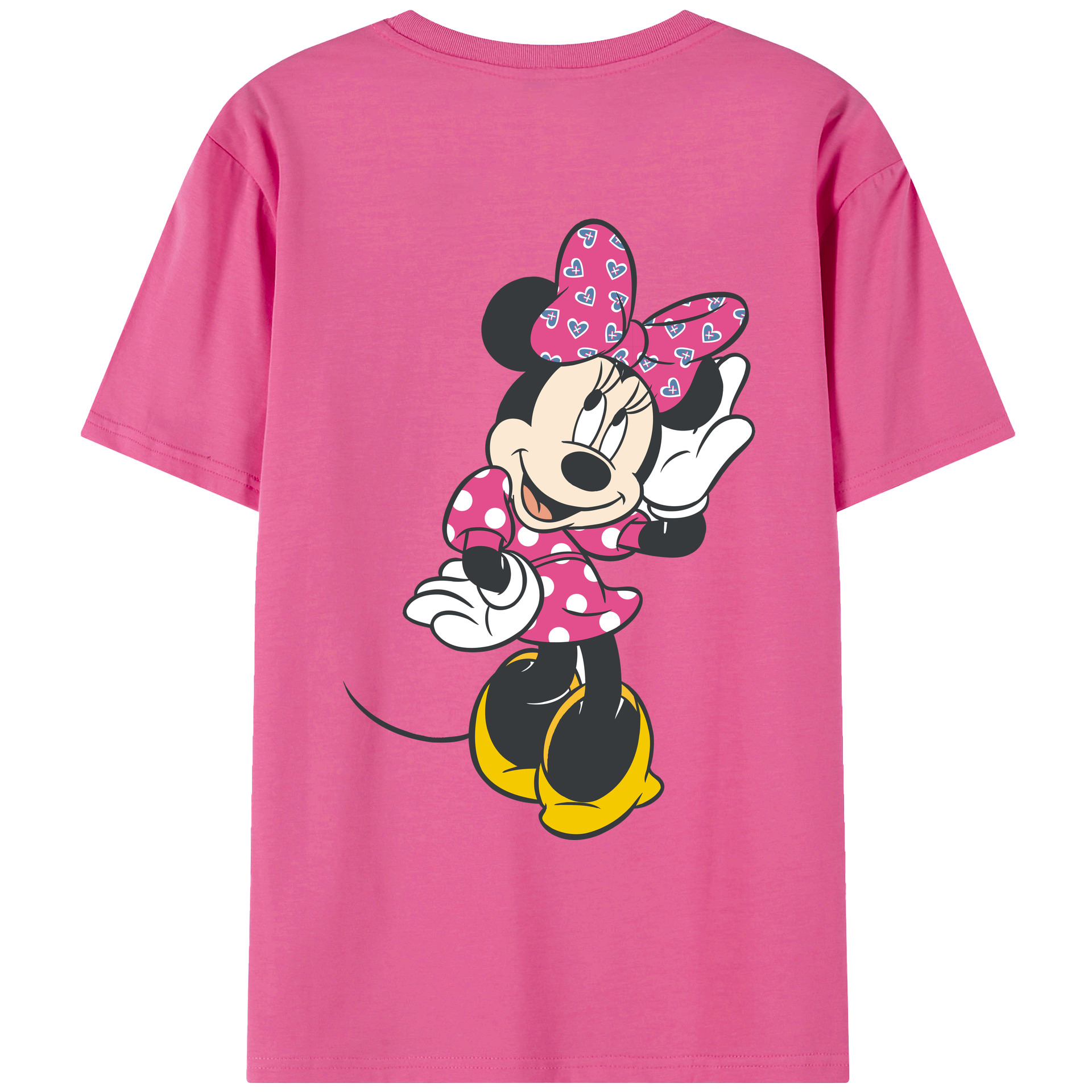 （画像用） ミッキーマウス Mickey Mouse レディース半袖Tシャツ(バックプリント)