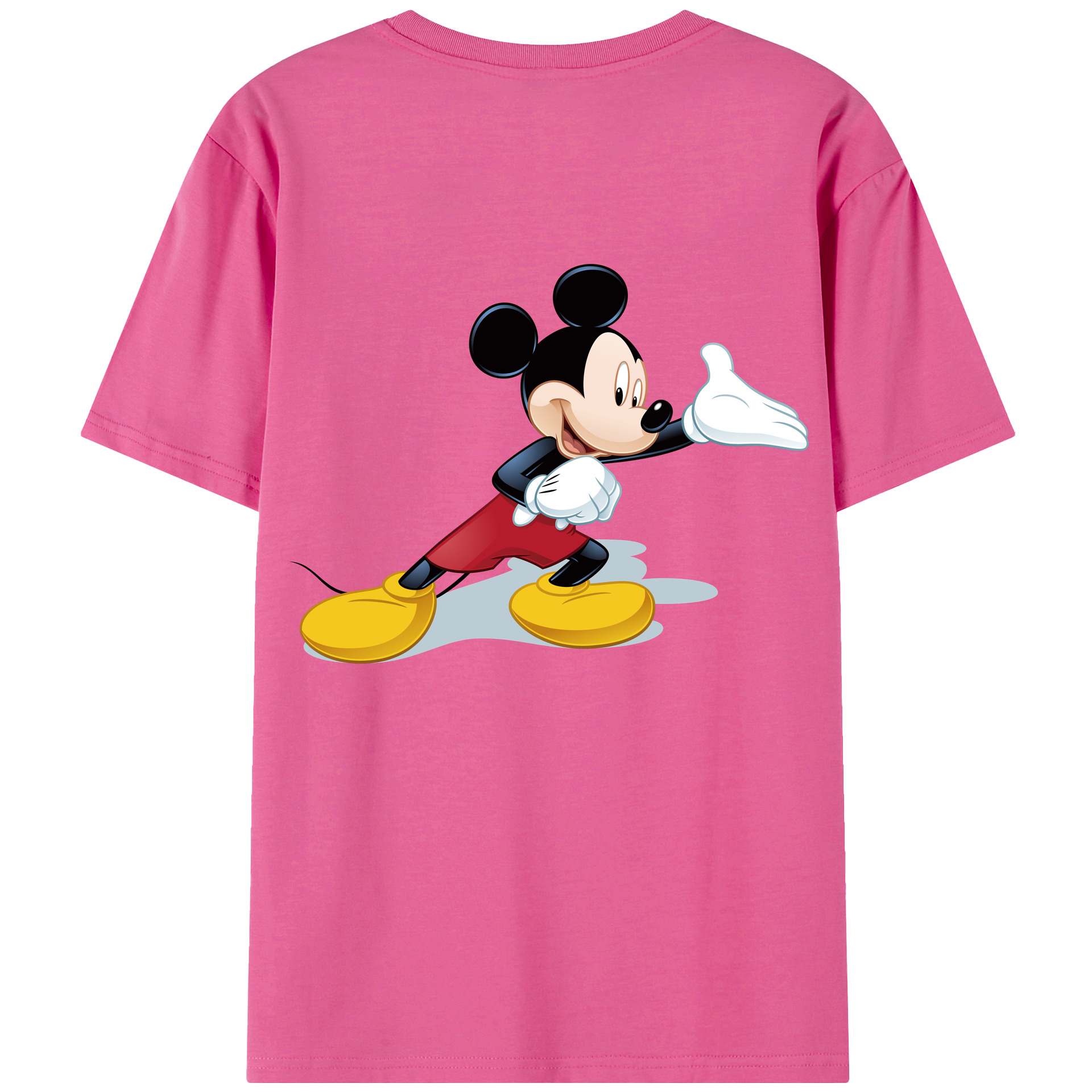 （画像用） ミッキーマウス Mickey Mouse レディース半袖Tシャツ(バックプリント)