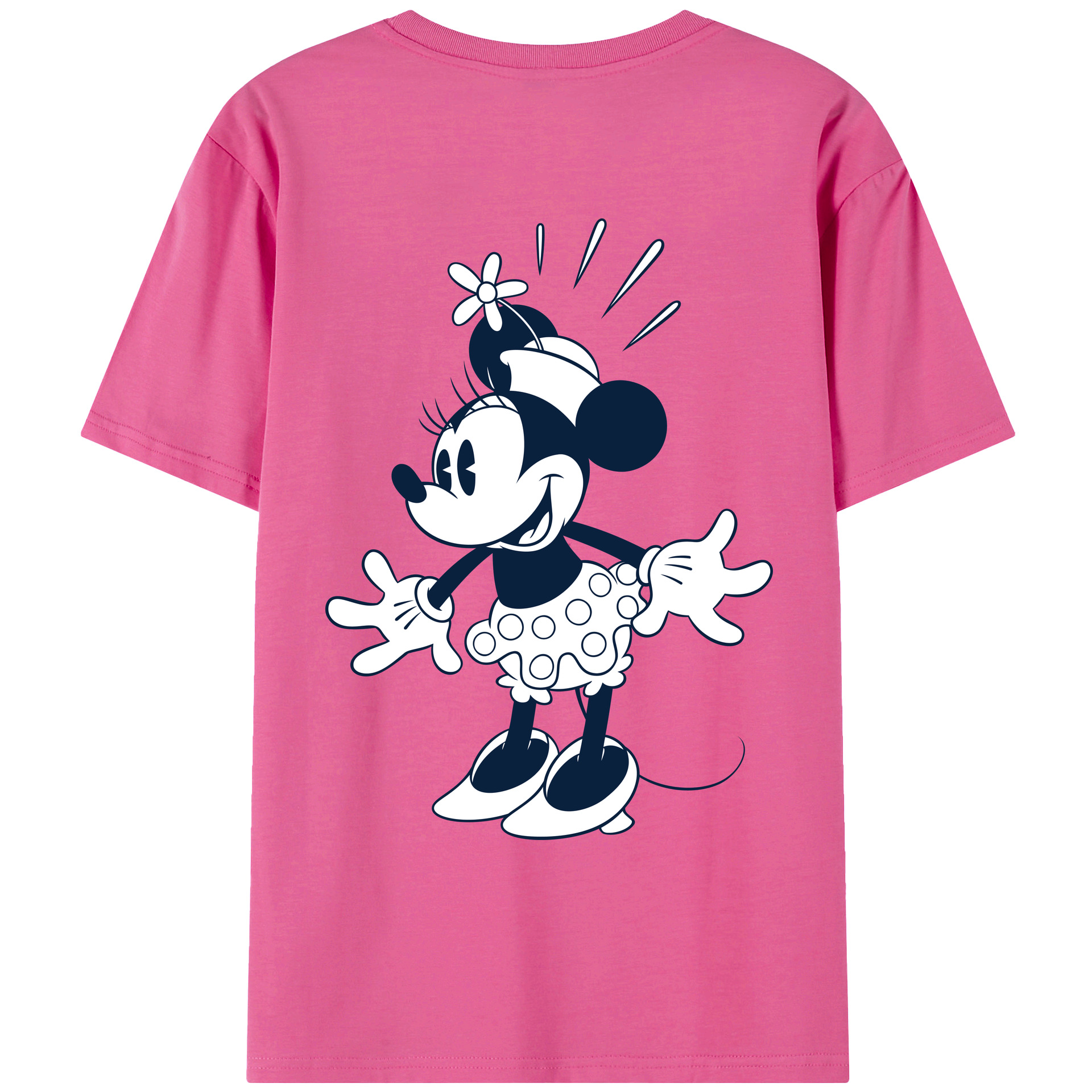 （画像用） ミッキーマウス Mickey Mouse レディース半袖Tシャツ(バックプリント)