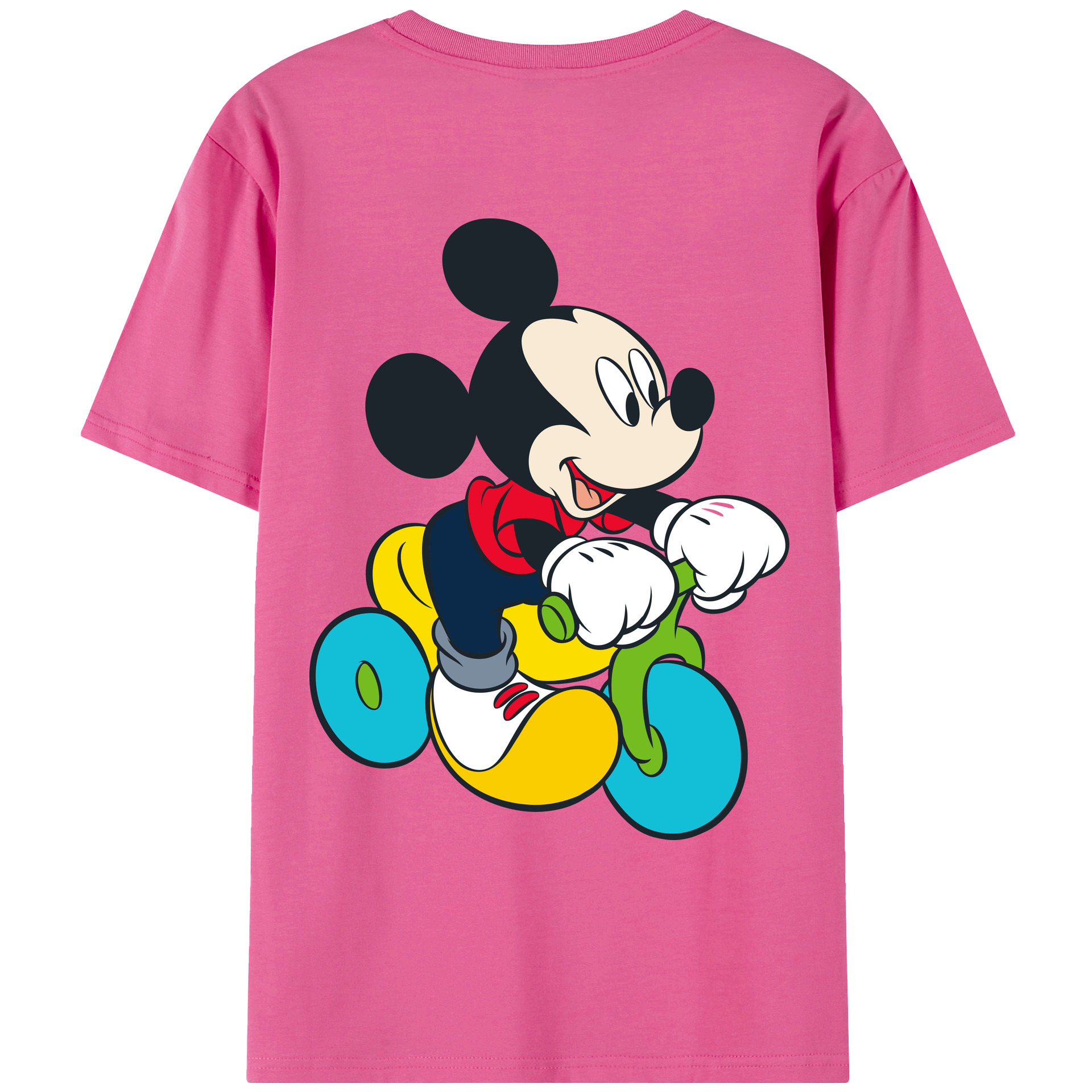 （画像用） ミッキーマウス Mickey Mouse レディース半袖Tシャツ(バックプリント)
