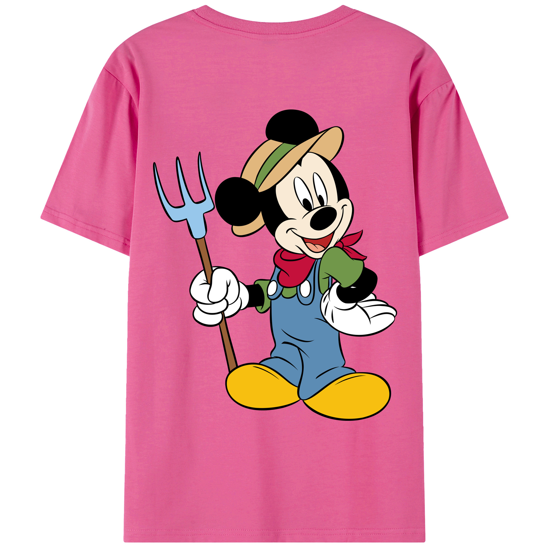 （画像用） ミッキーマウス Mickey Mouse レディース半袖Tシャツ(バックプリント)