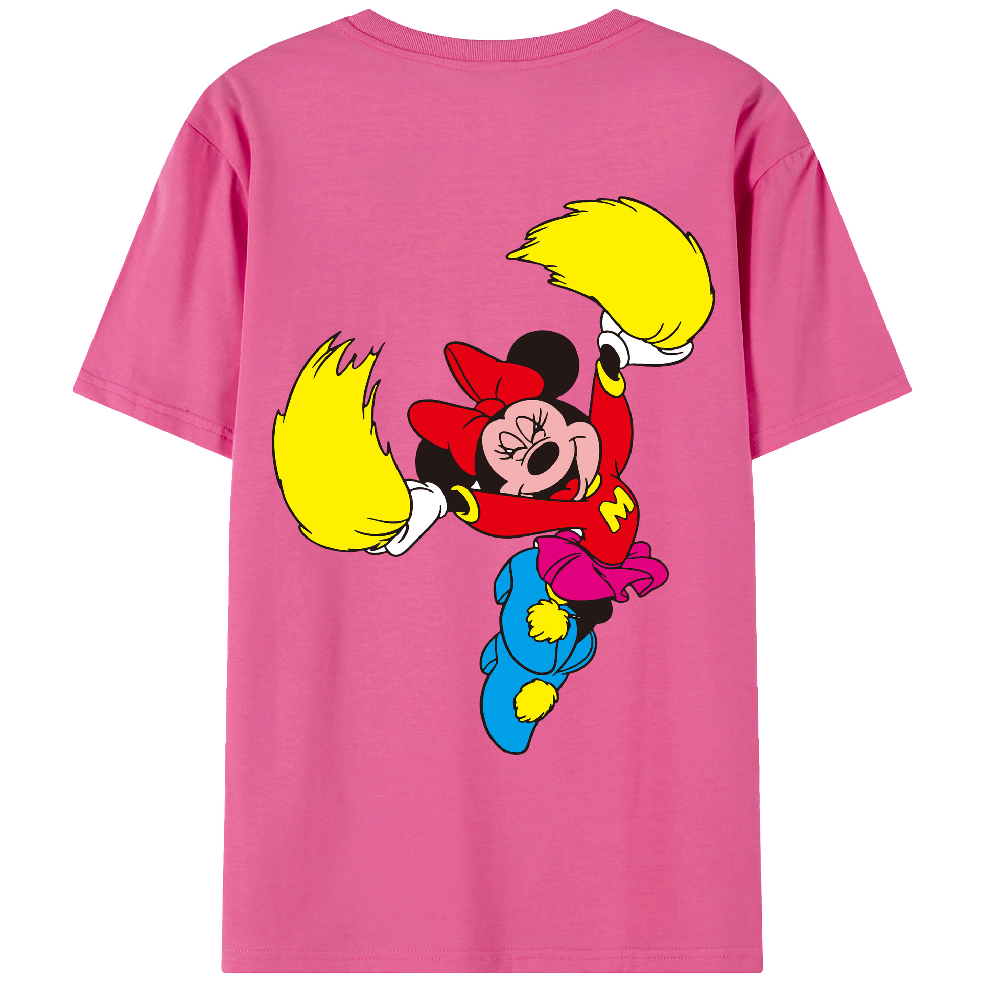 （画像用） ミッキーマウス Mickey Mouse レディース半袖Tシャツ(バックプリント)