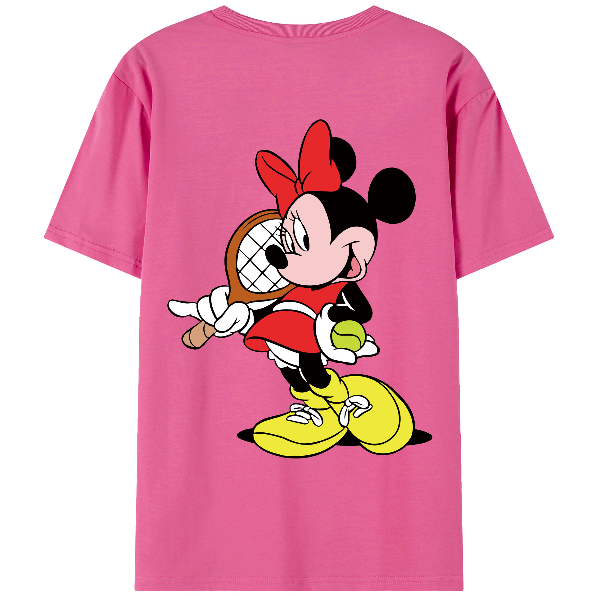 （画像用） ミッキーマウス Mickey Mouse レディース半袖Tシャツ(バックプリント)