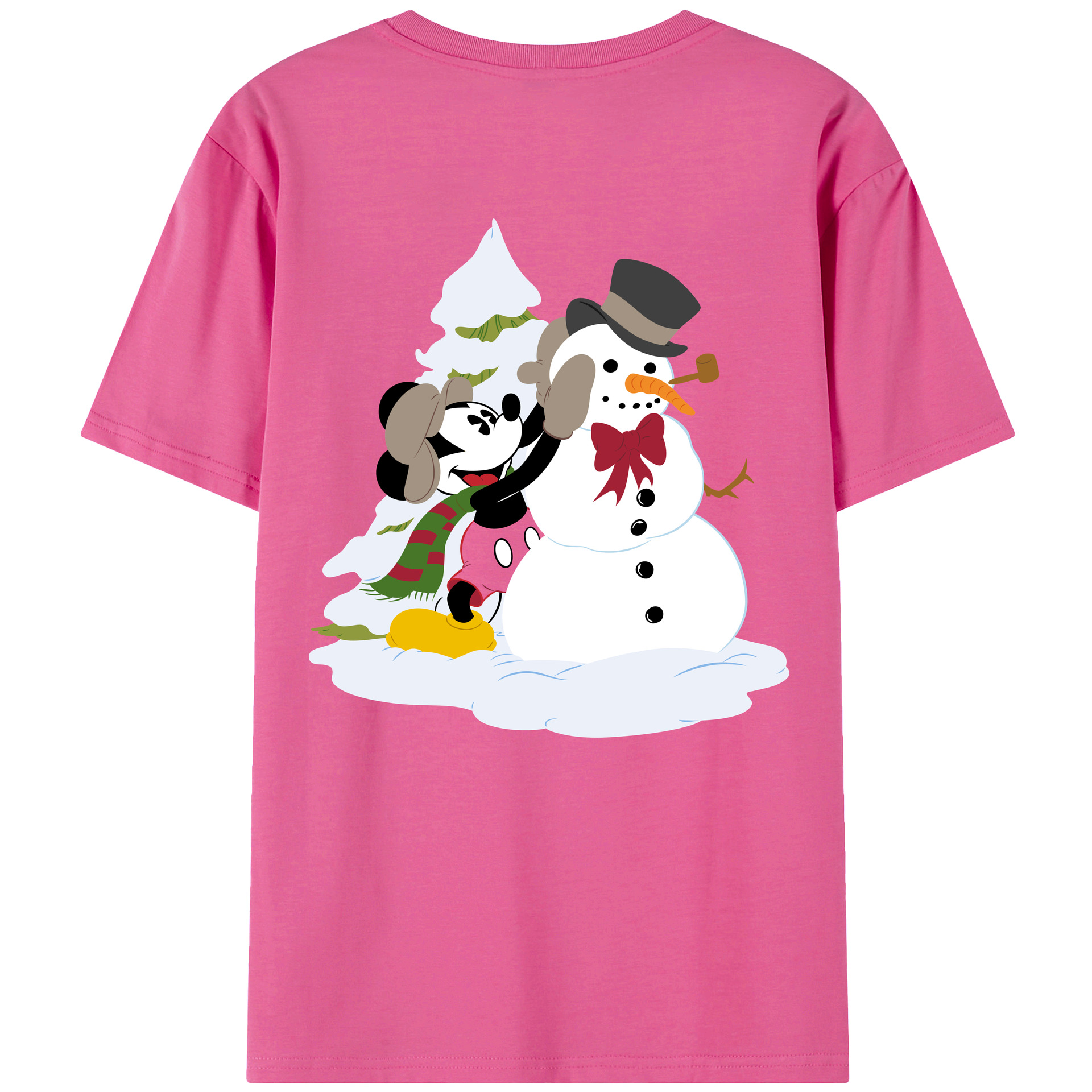 （画像用） ミッキーマウス Mickey Mouse レディース半袖Tシャツ(バックプリント)