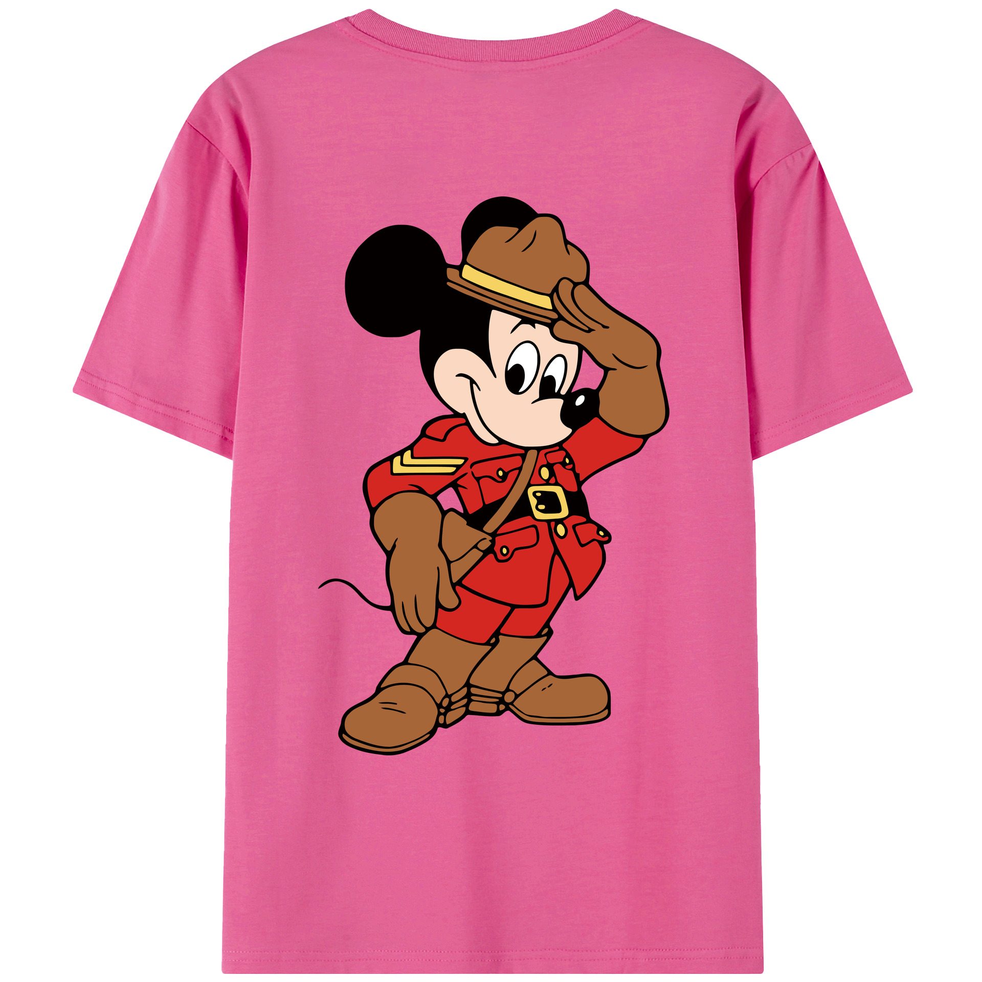（画像用） ミッキーマウス Mickey Mouse レディース半袖Tシャツ(バックプリント)