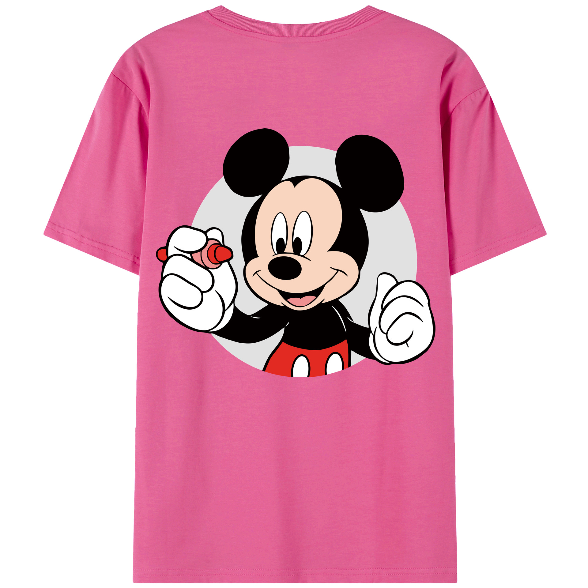 （画像用） ミッキーマウス Mickey Mouse レディース半袖Tシャツ(バックプリント)