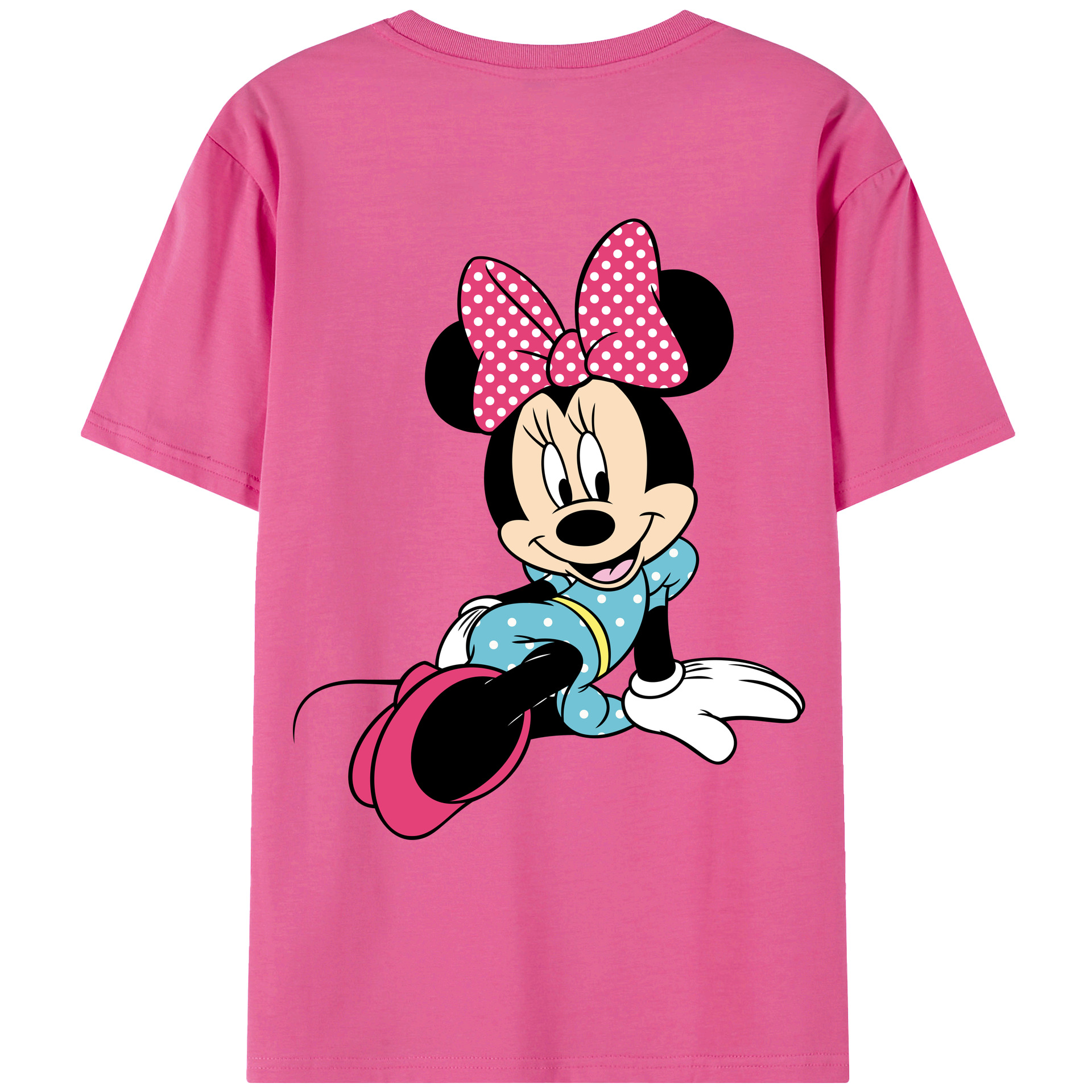 （画像用） ミッキーマウス Mickey Mouse レディース半袖Tシャツ(バックプリント)