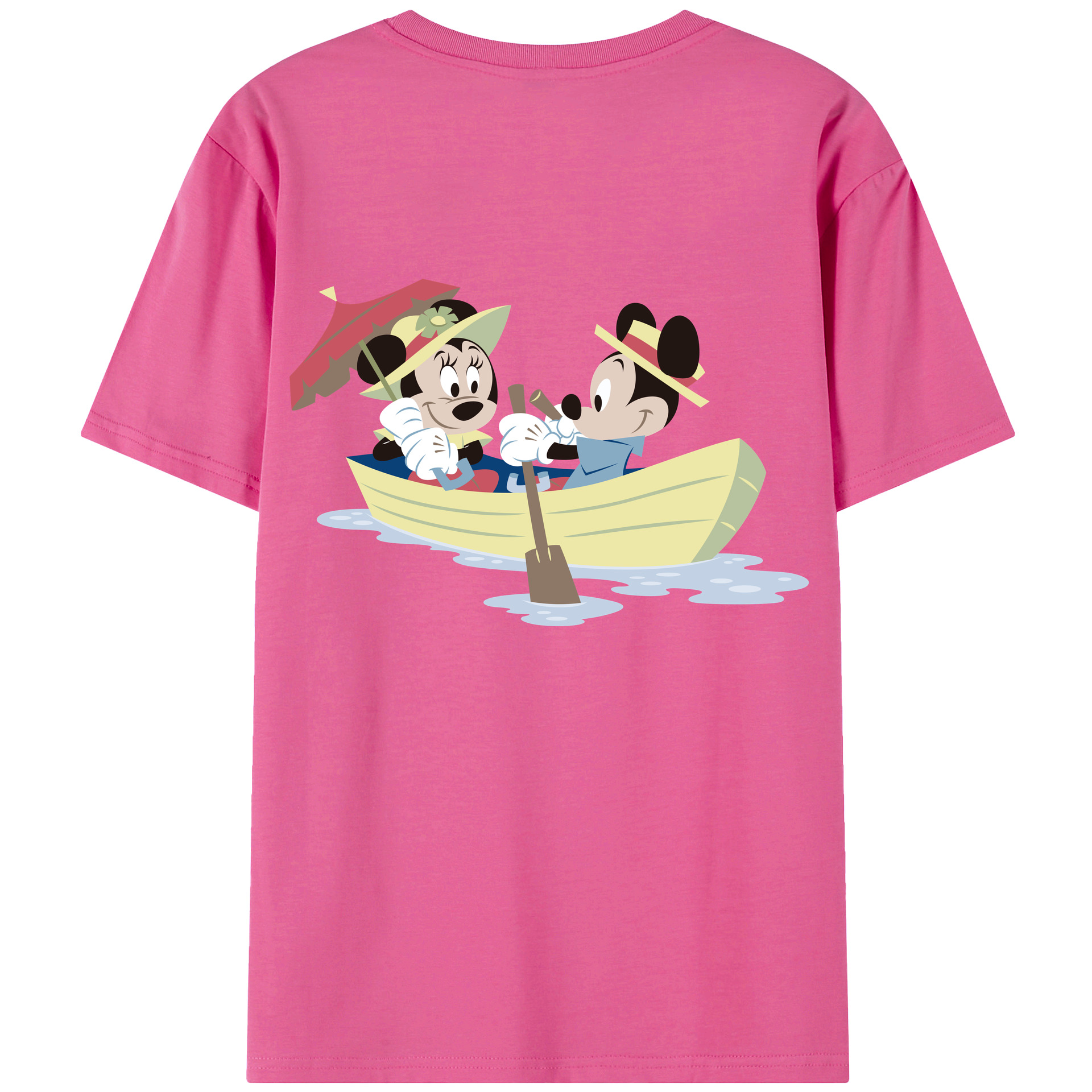 （画像用） ミッキーマウス Mickey Mouse レディース半袖Tシャツ(バックプリント)