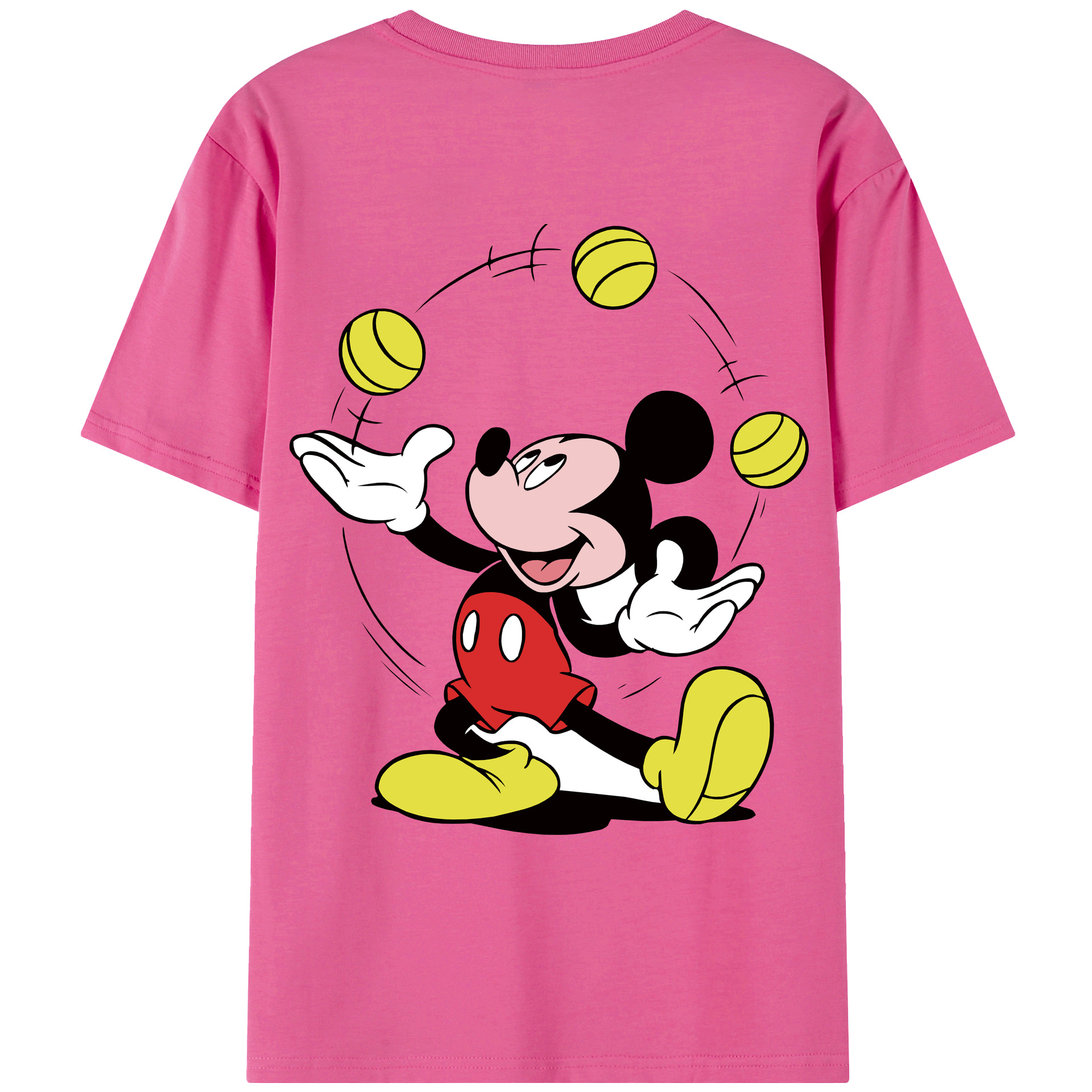 （画像用） ミッキーマウス Mickey Mouse レディース半袖Tシャツ(バックプリント)