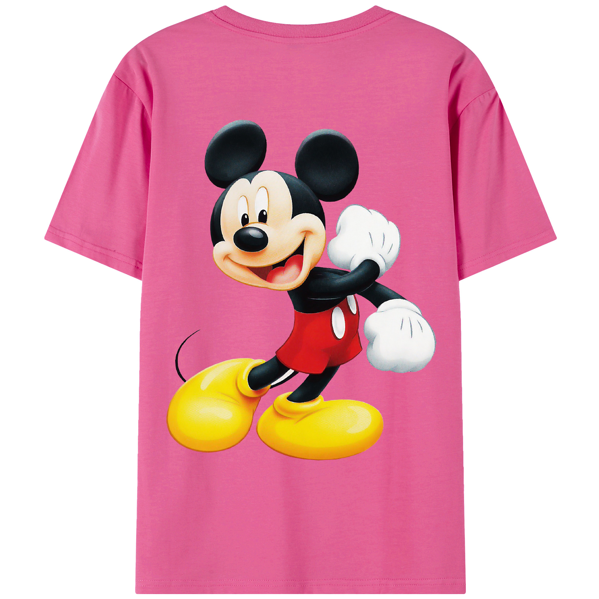 （画像用） ミッキーマウス Mickey Mouse レディース半袖Tシャツ(バックプリント)