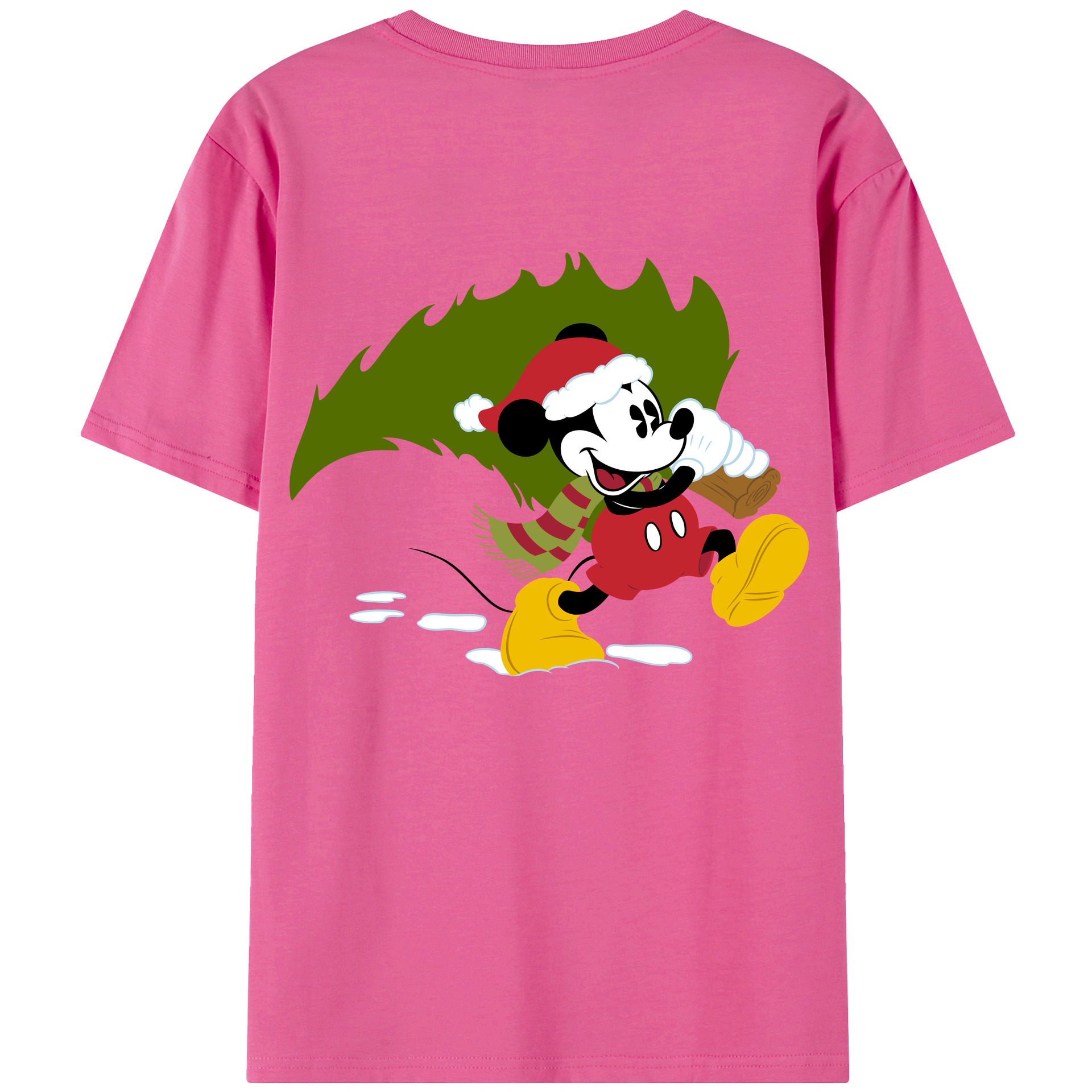 （画像用） ミッキーマウス Mickey Mouse レディース半袖Tシャツ(バックプリント)