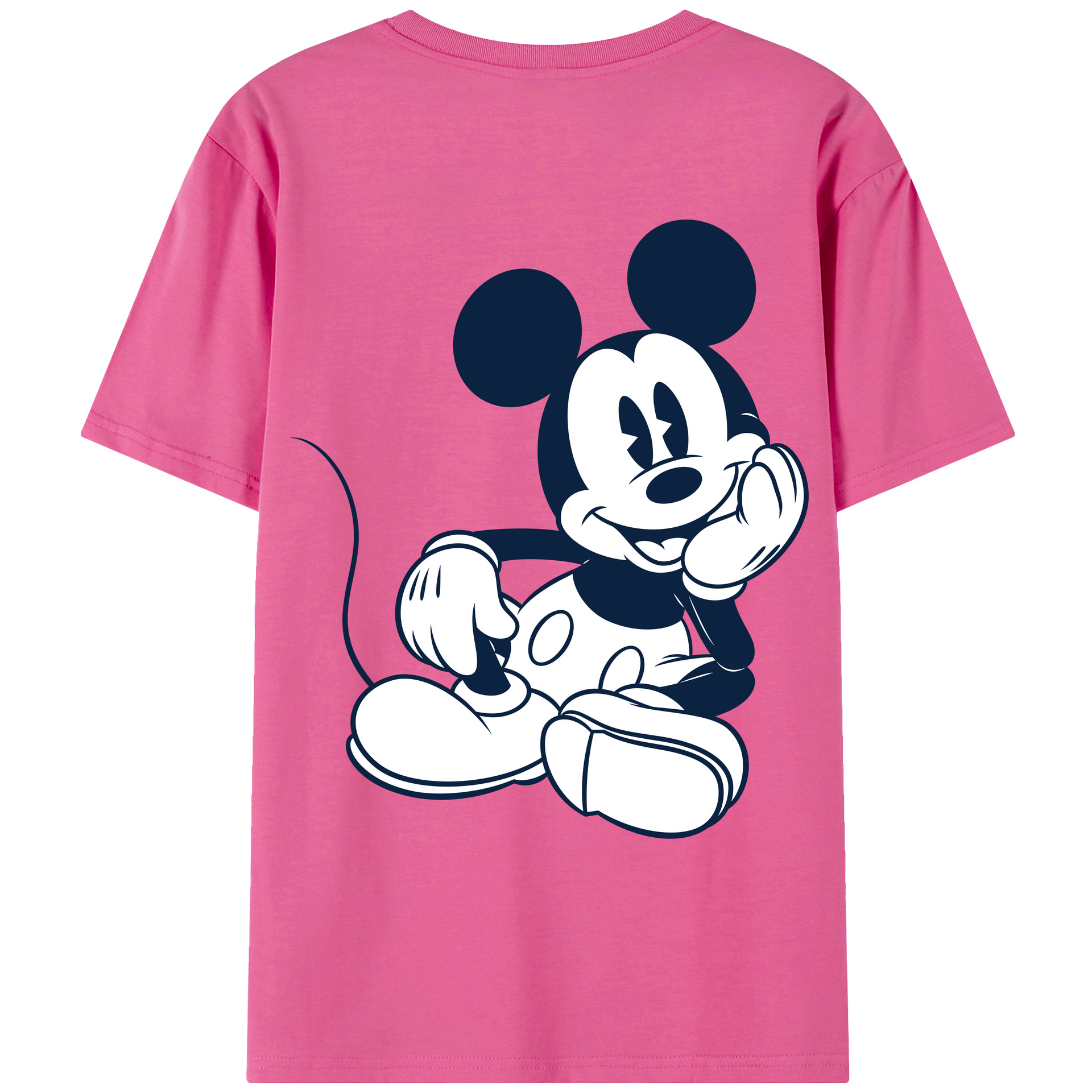 （画像用） ミッキーマウス Mickey Mouse レディース半袖Tシャツ(バックプリント)
