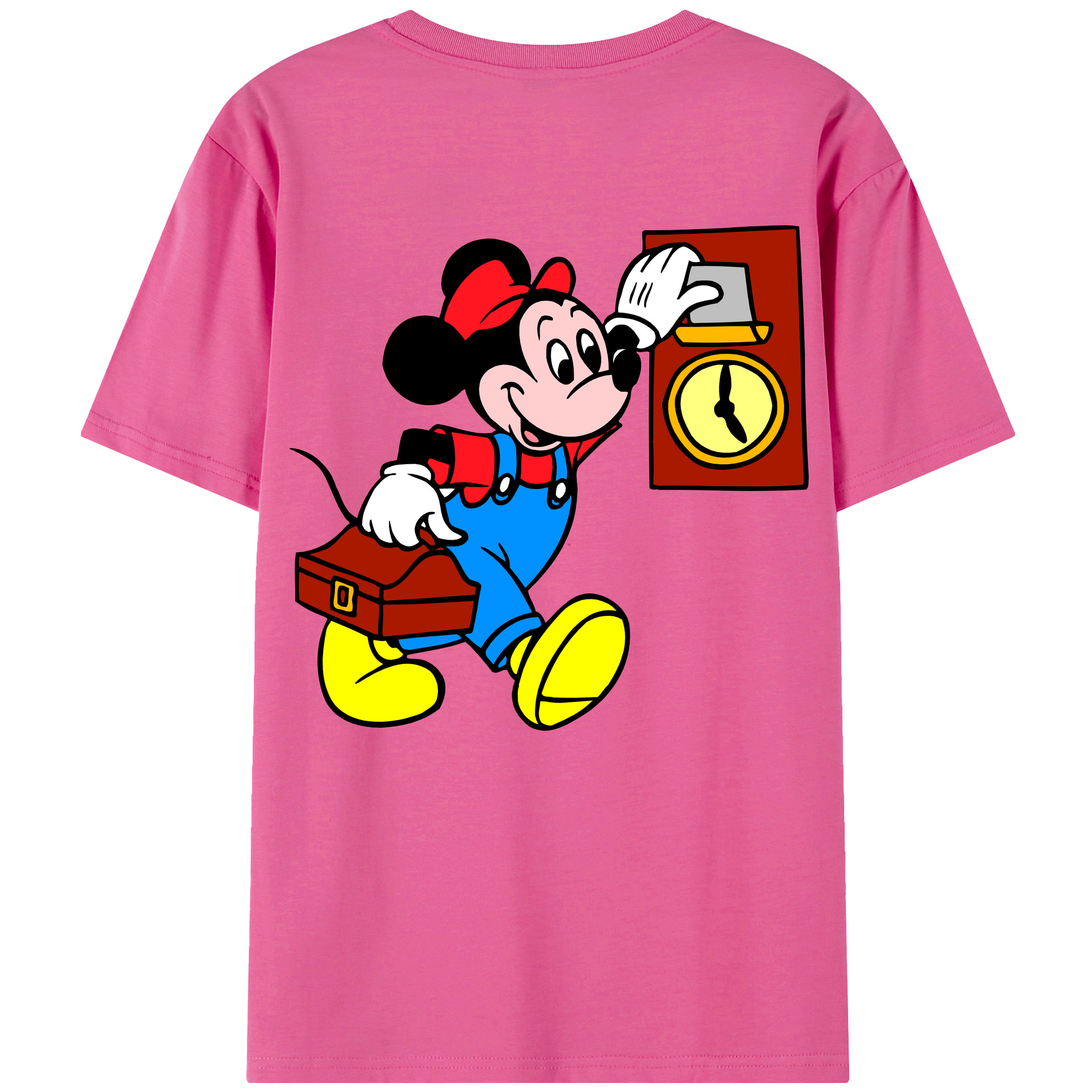 （画像用） ミッキーマウス Mickey Mouse レディース半袖Tシャツ(バックプリント)