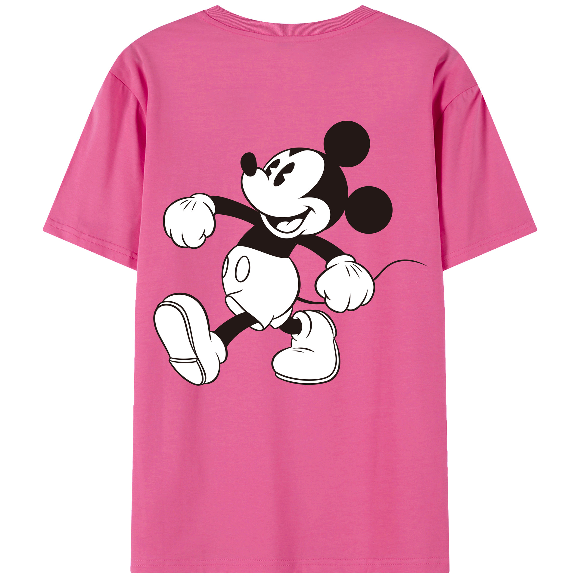 （画像用） ミッキーマウス Mickey Mouse レディース半袖Tシャツ(バックプリント)