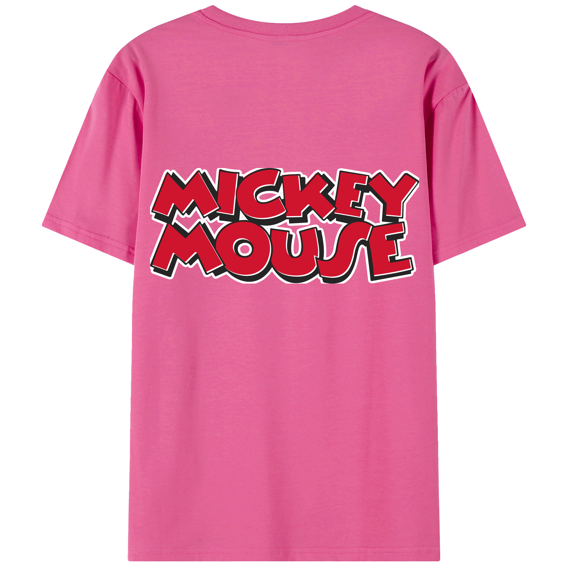 （画像用） ミッキーマウス Mickey Mouse レディース半袖Tシャツ(バックプリント)