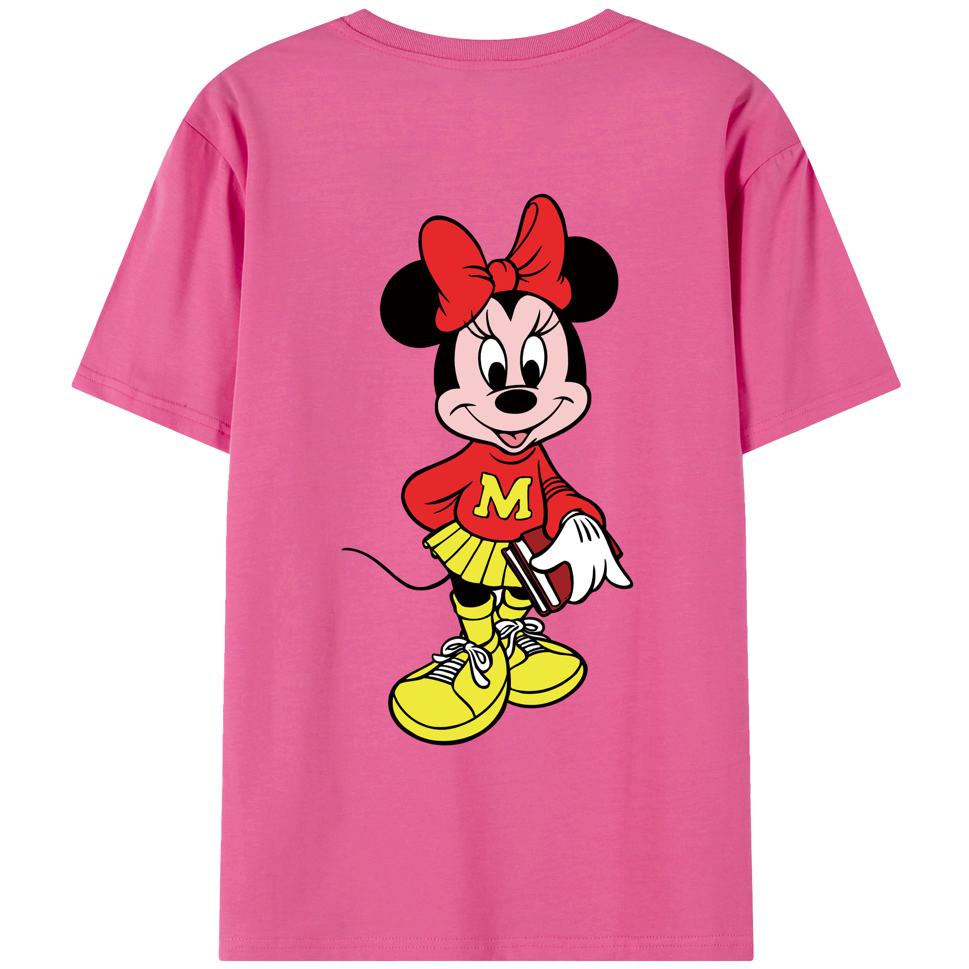 （画像用） ミッキーマウス Mickey Mouse レディース半袖Tシャツ(バックプリント)