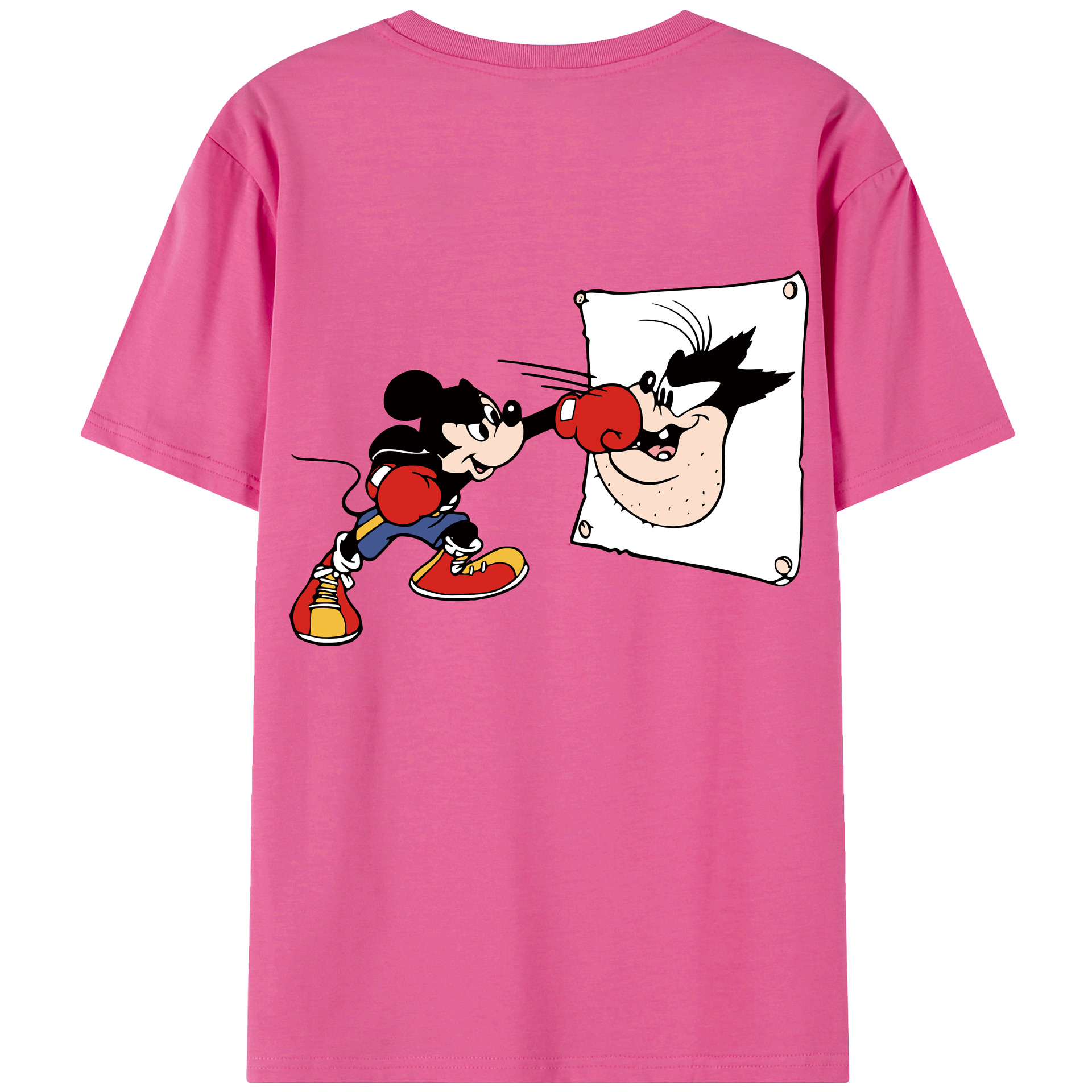 （画像用） ミッキーマウス Mickey Mouse レディース半袖Tシャツ(バックプリント)