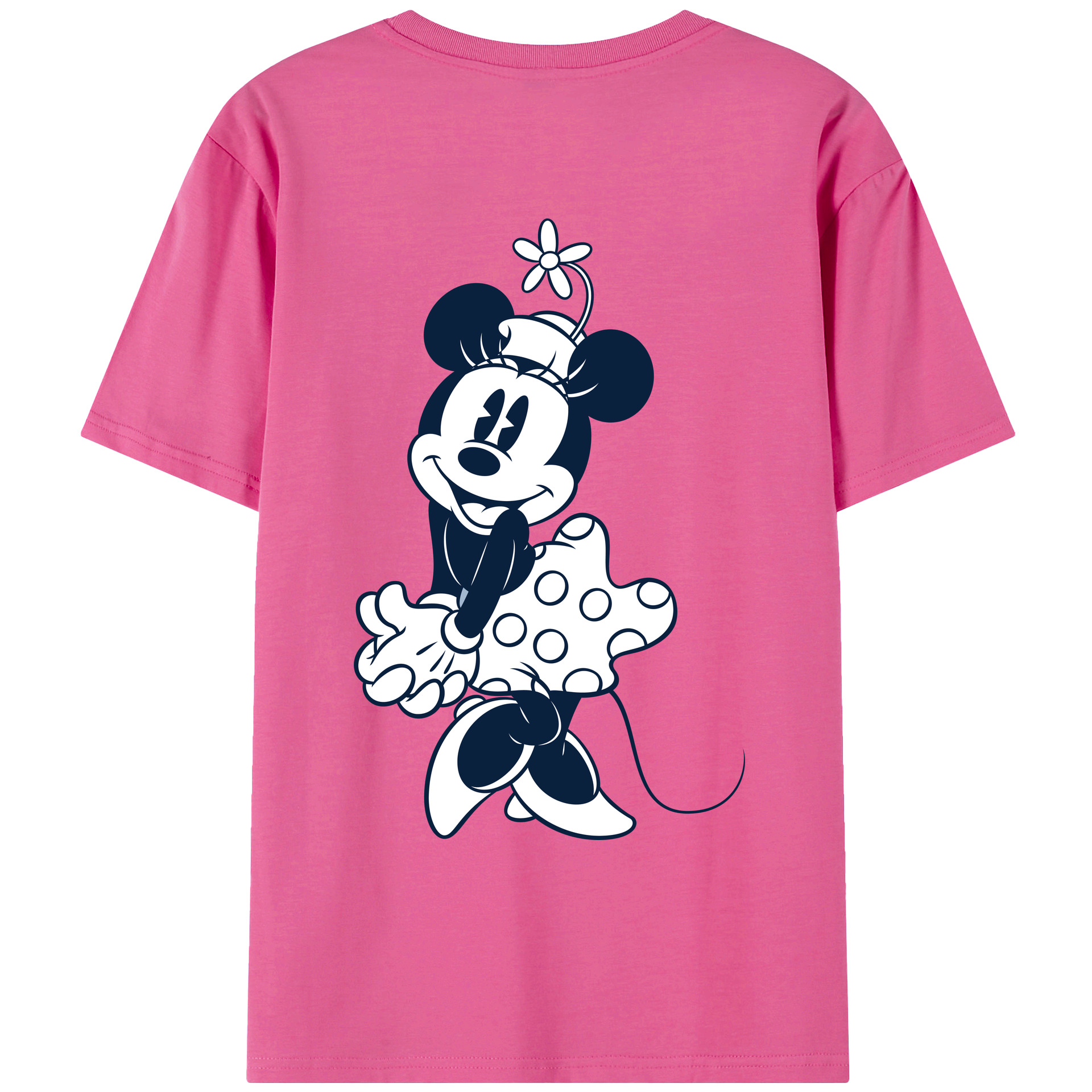 （画像用） ミッキーマウス Mickey Mouse レディース半袖Tシャツ(バックプリント)