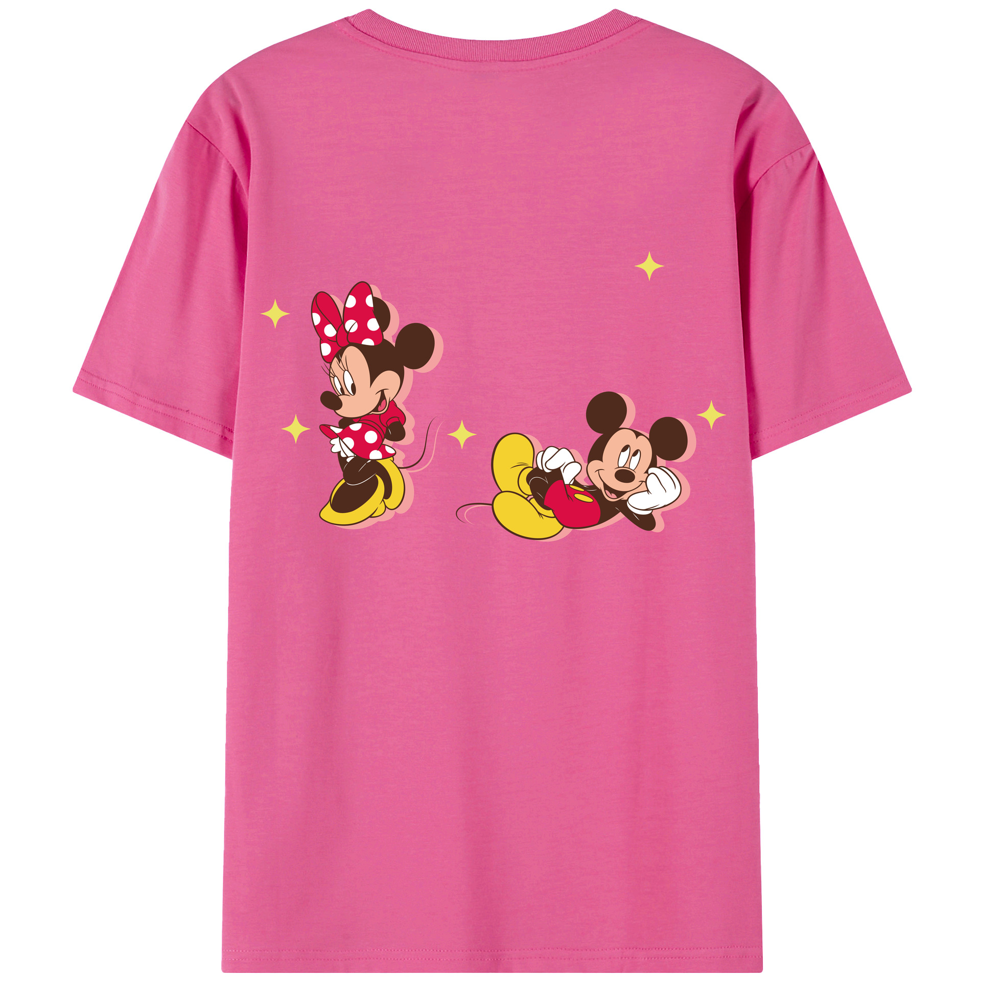 （画像用） ミッキーマウス Mickey Mouse レディース半袖Tシャツ(バックプリント)