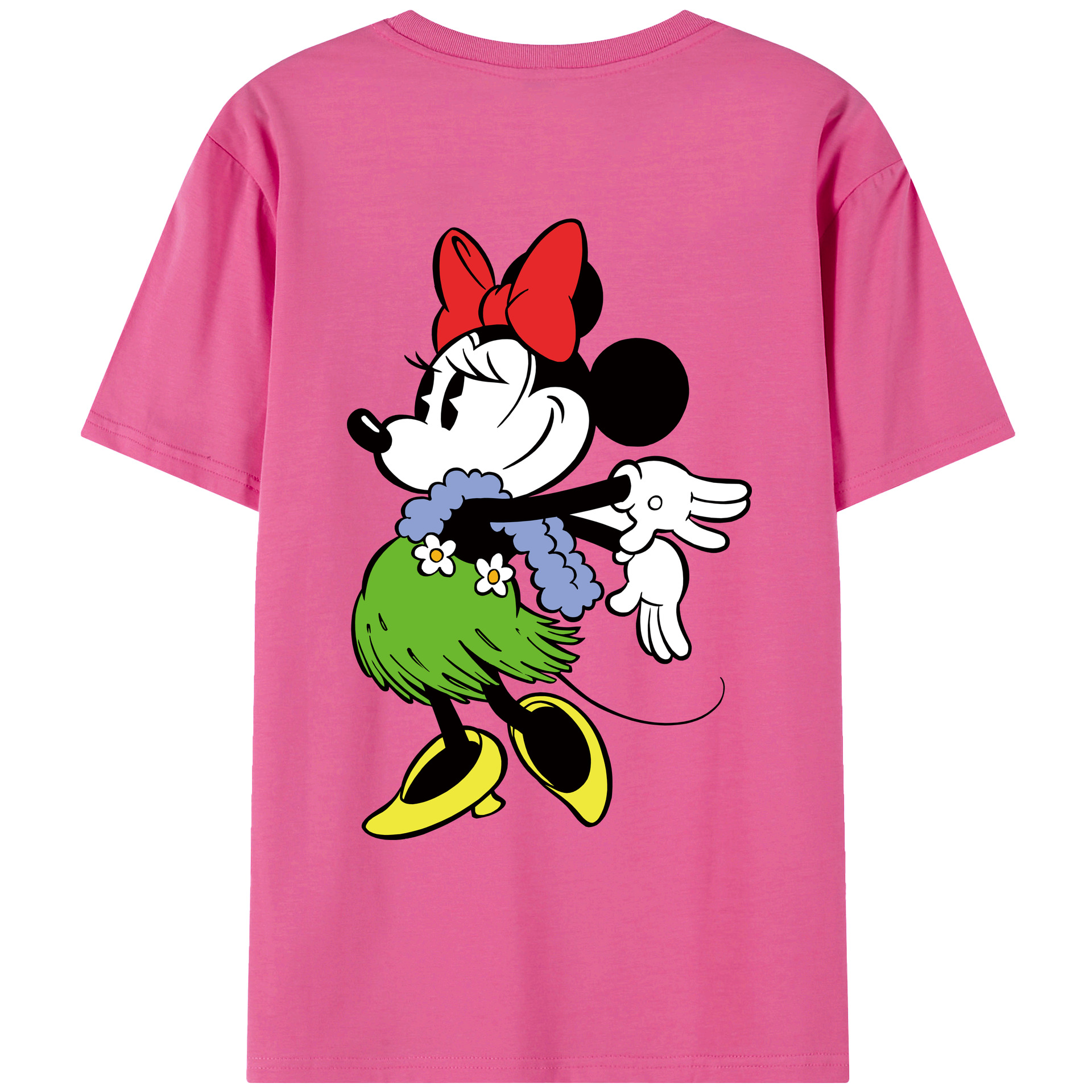 （画像用） ミッキーマウス Mickey Mouse レディース半袖Tシャツ(バックプリント)
