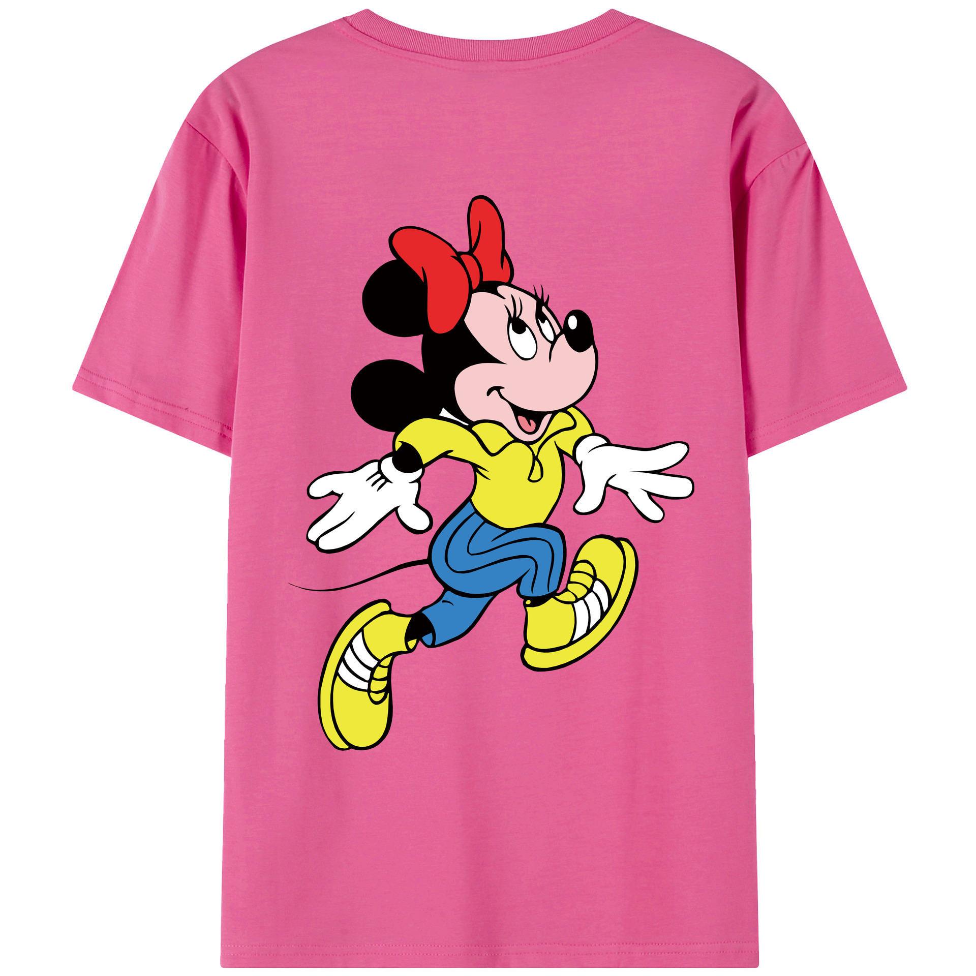 （画像用） ミッキーマウス Mickey Mouse レディース半袖Tシャツ(バックプリント)