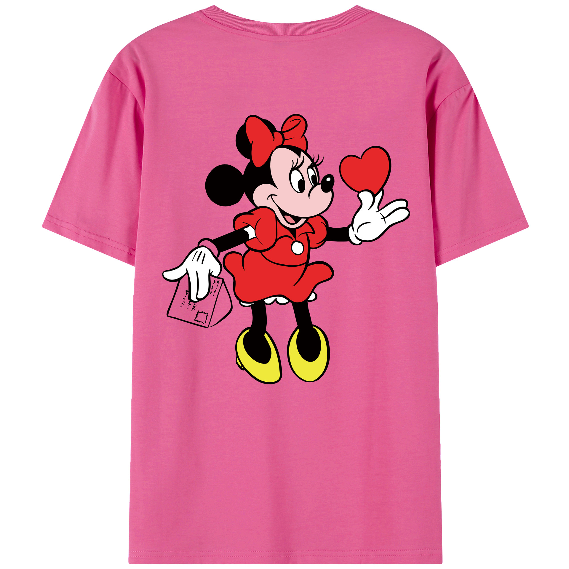 （画像用） ミッキーマウス Mickey Mouse レディース半袖Tシャツ(バックプリント)
