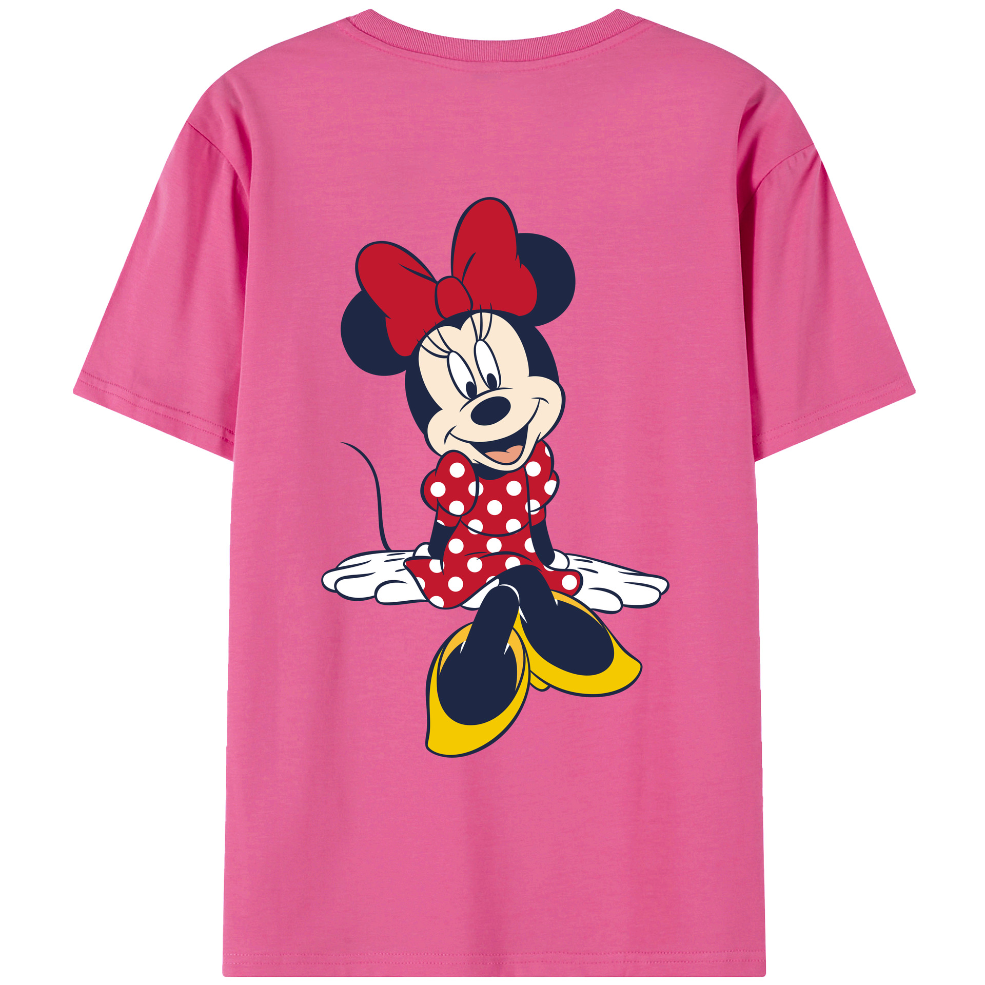 （画像用） ミッキーマウス Mickey Mouse レディース半袖Tシャツ(バックプリント)