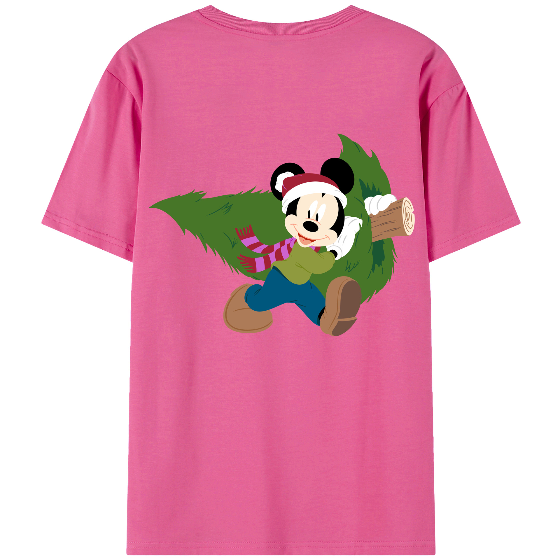 （画像用） ミッキーマウス Mickey Mouse レディース半袖Tシャツ(バックプリント)