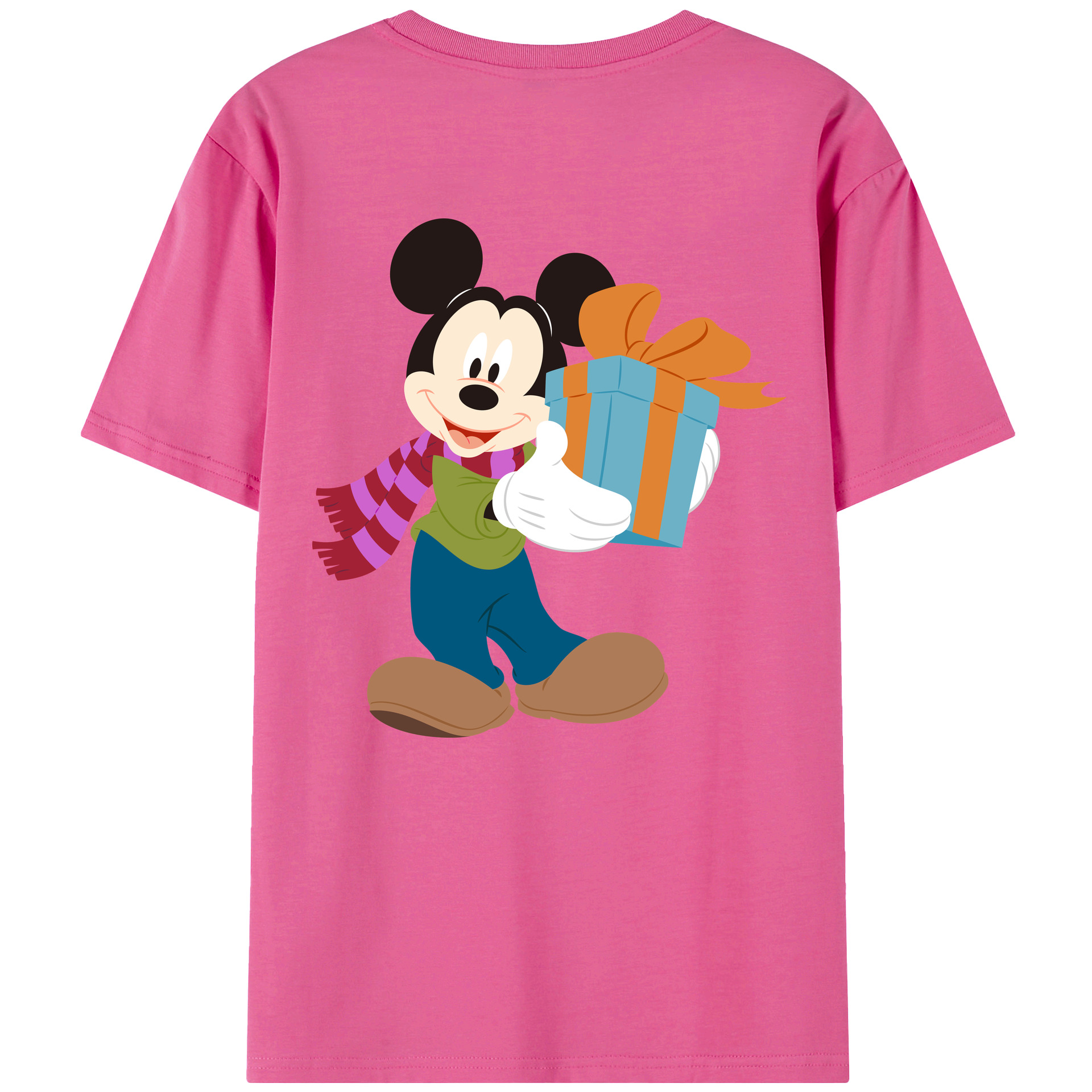 （画像用） ミッキーマウス Mickey Mouse レディース半袖Tシャツ(バックプリント)
