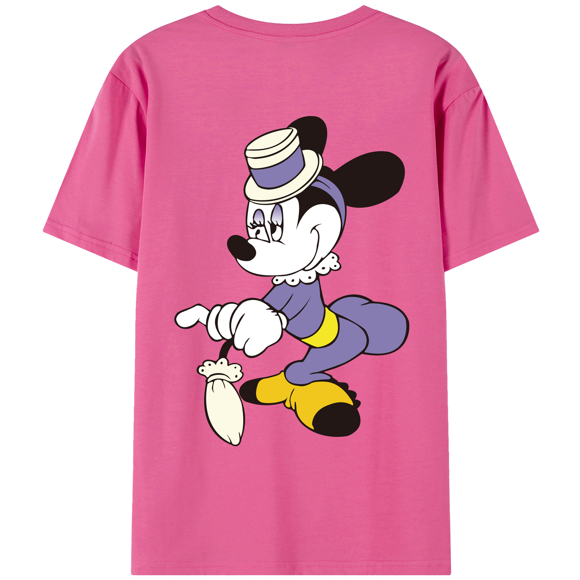 （画像用） ミッキーマウス Mickey Mouse レディース半袖Tシャツ(バックプリント)