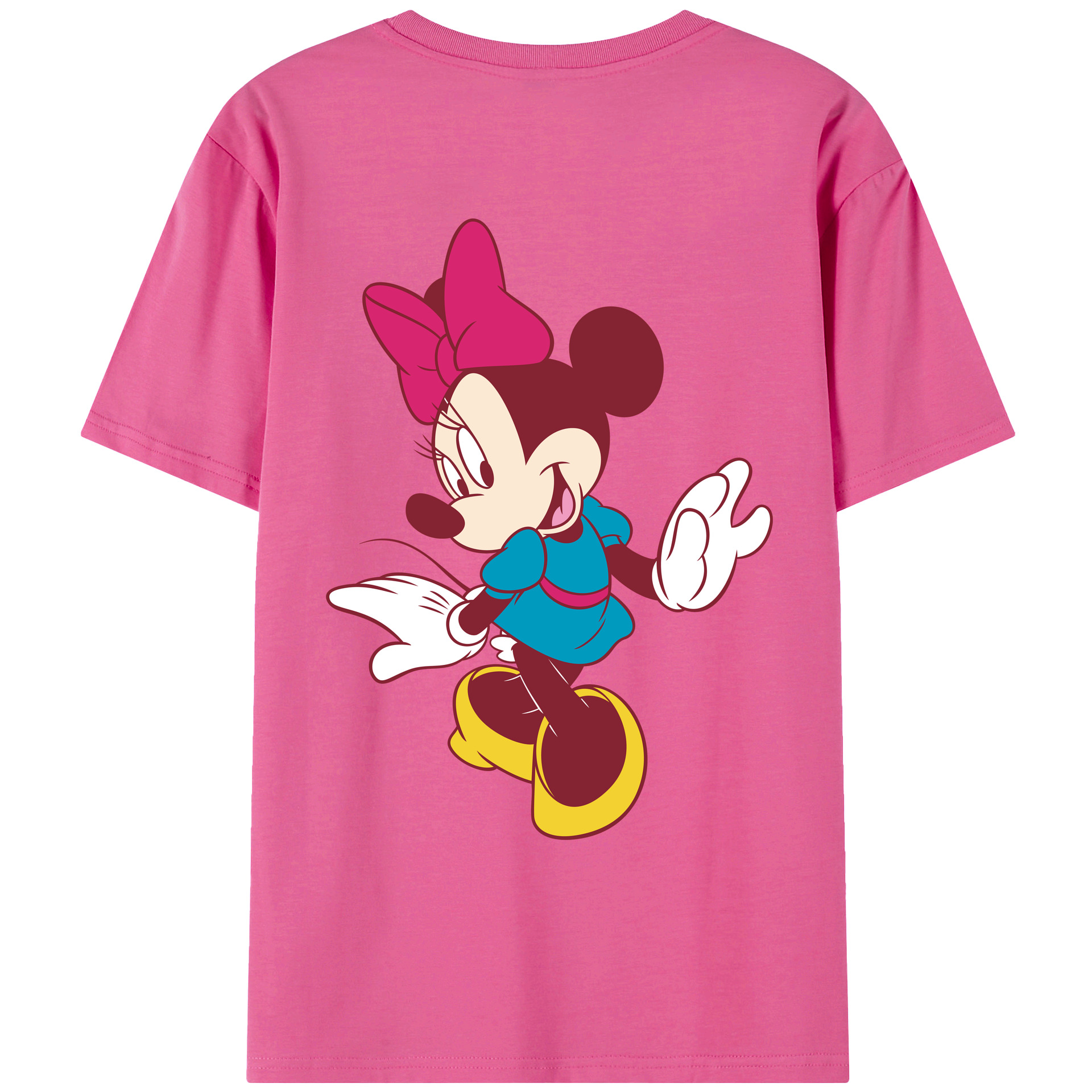 （画像用） ミッキーマウス Mickey Mouse レディース半袖Tシャツ(バックプリント)