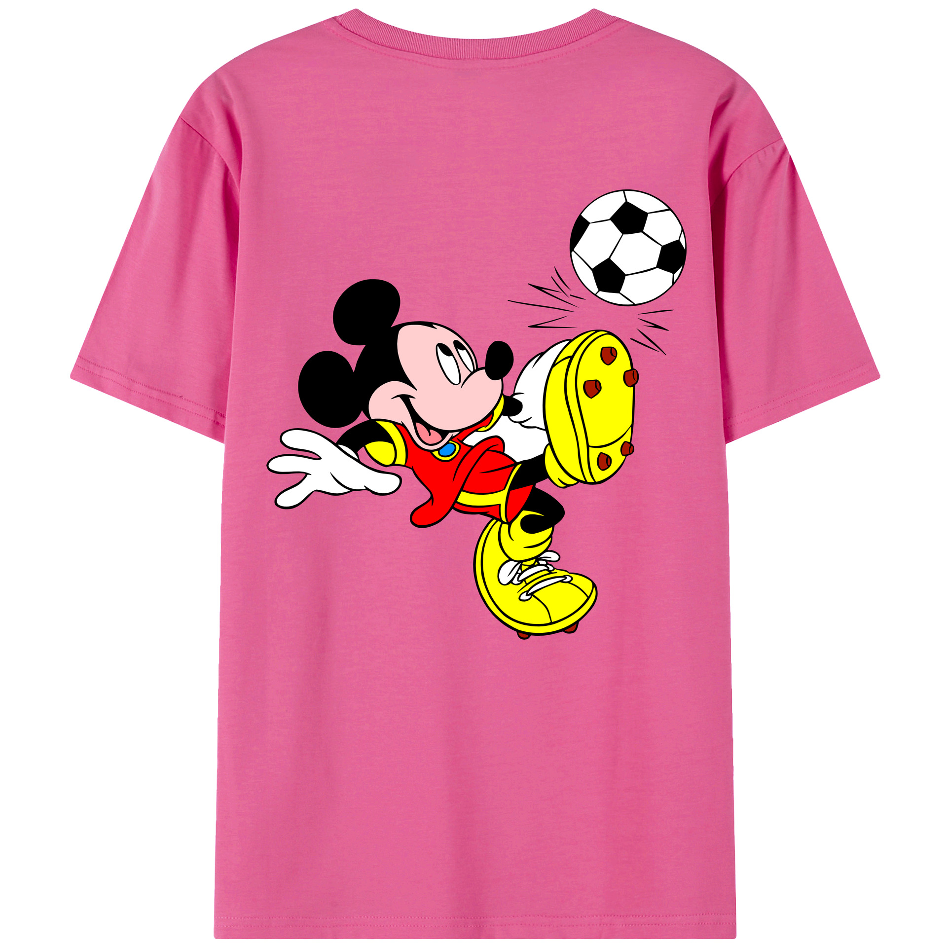 （画像用） ミッキーマウス Mickey Mouse レディース半袖Tシャツ(バックプリント)