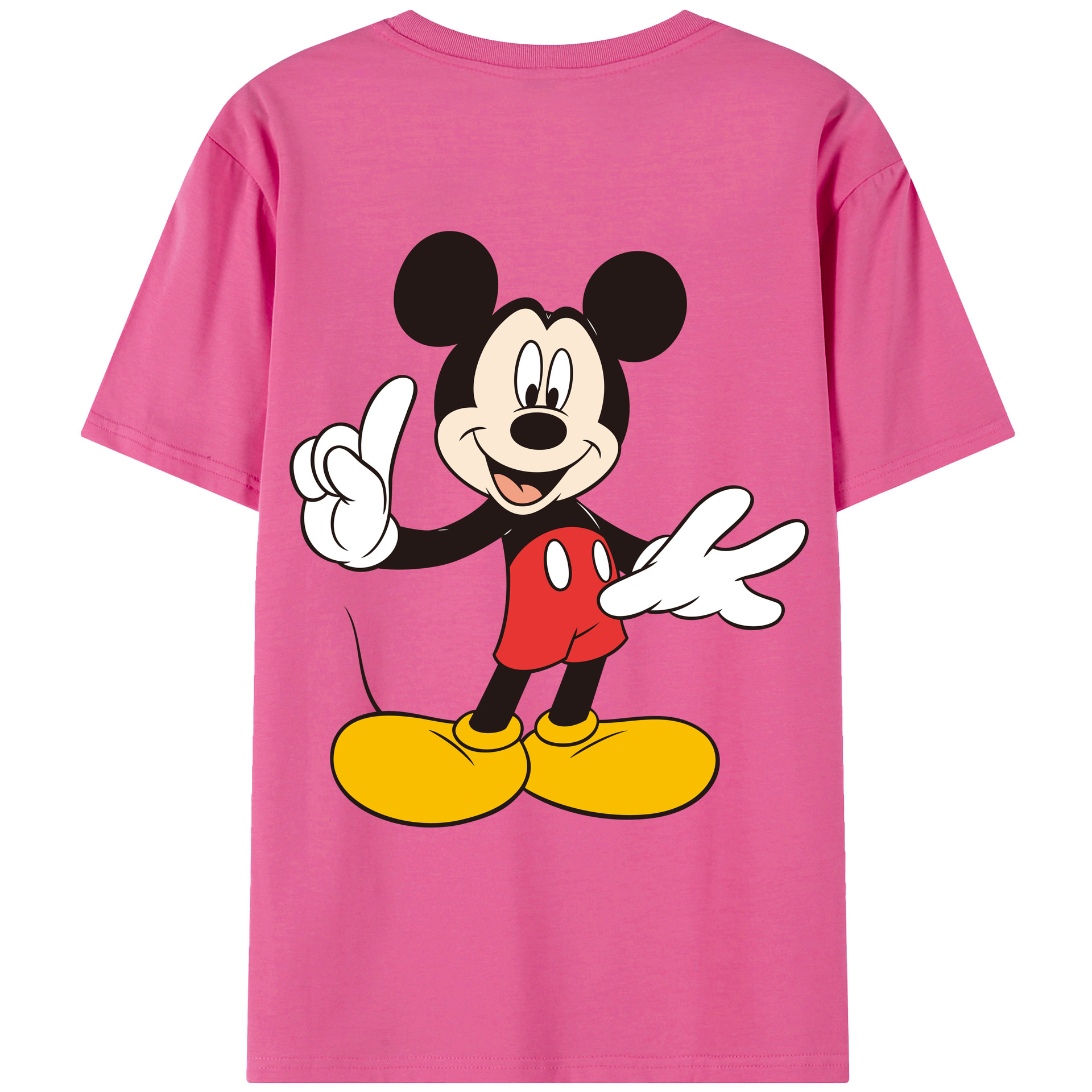 （画像用） ミッキーマウス Mickey Mouse レディース半袖Tシャツ(バックプリント)
